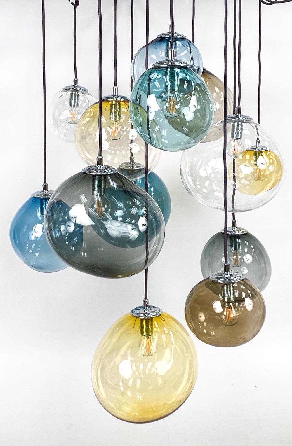 Lampes à suspension danoises modernes en verre d'art Sky de style Pernille Bulow en vente 9