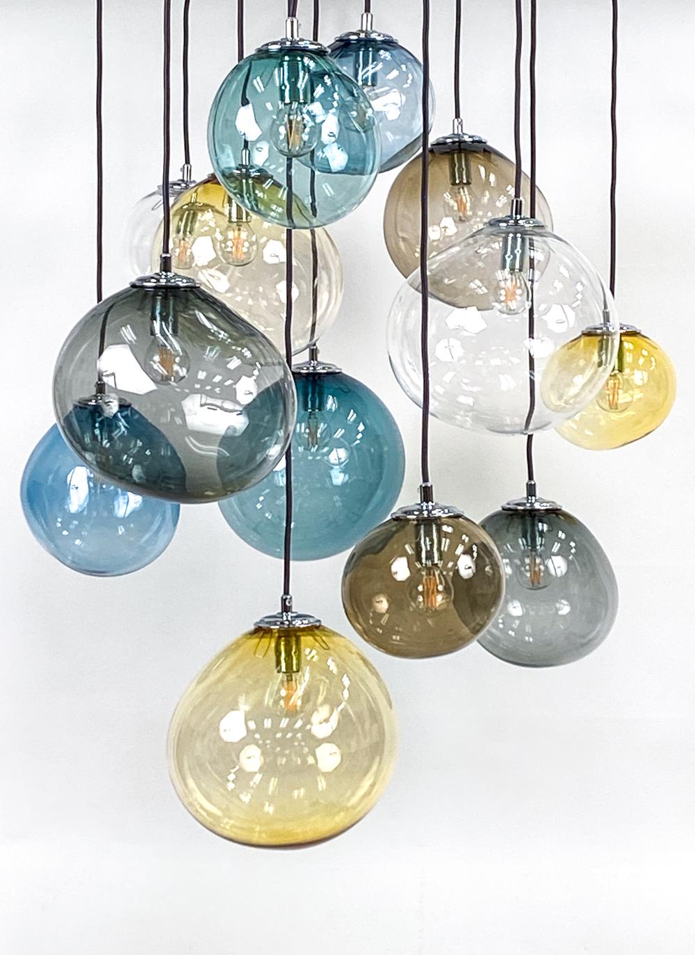 Lampes à suspension danoises modernes en verre d'art Sky de style Pernille Bulow en vente 10