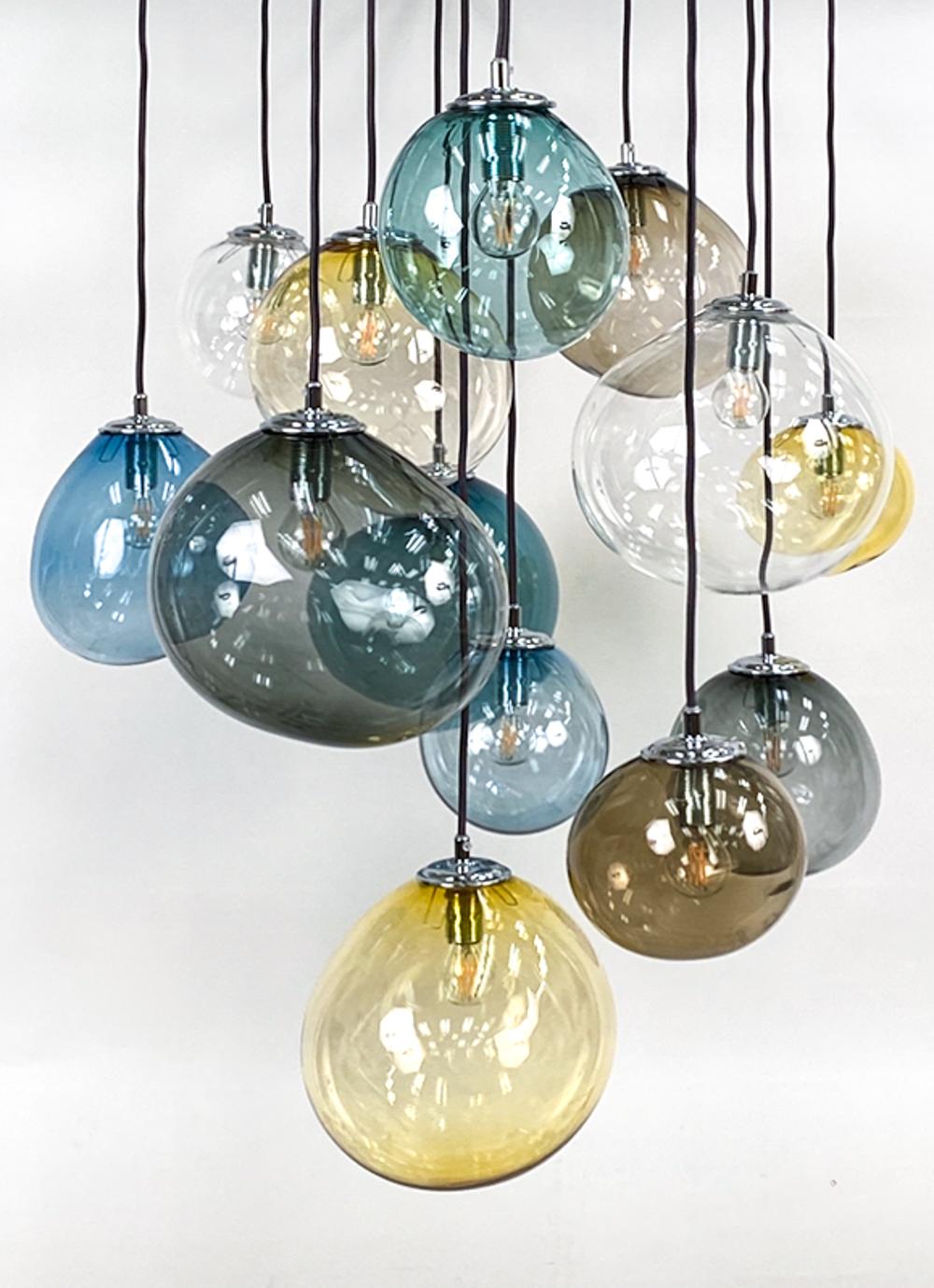 Lampes à suspension danoises modernes en verre d'art Sky de style Pernille Bulow en vente 11