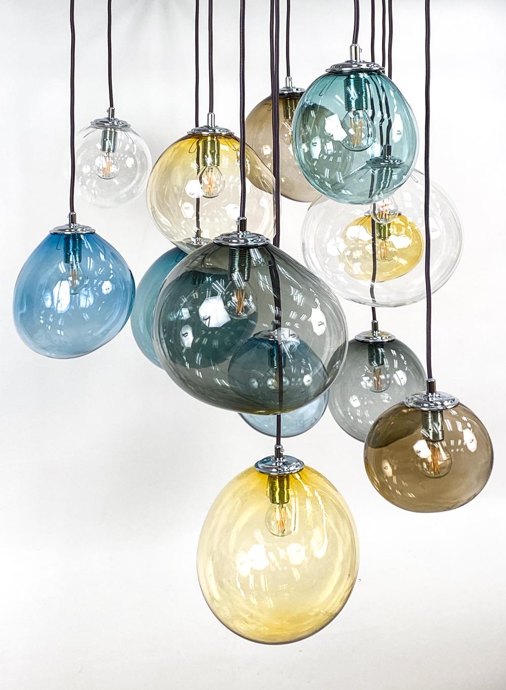 Lampes à suspension danoises modernes en verre d'art Sky de style Pernille Bulow en vente 12