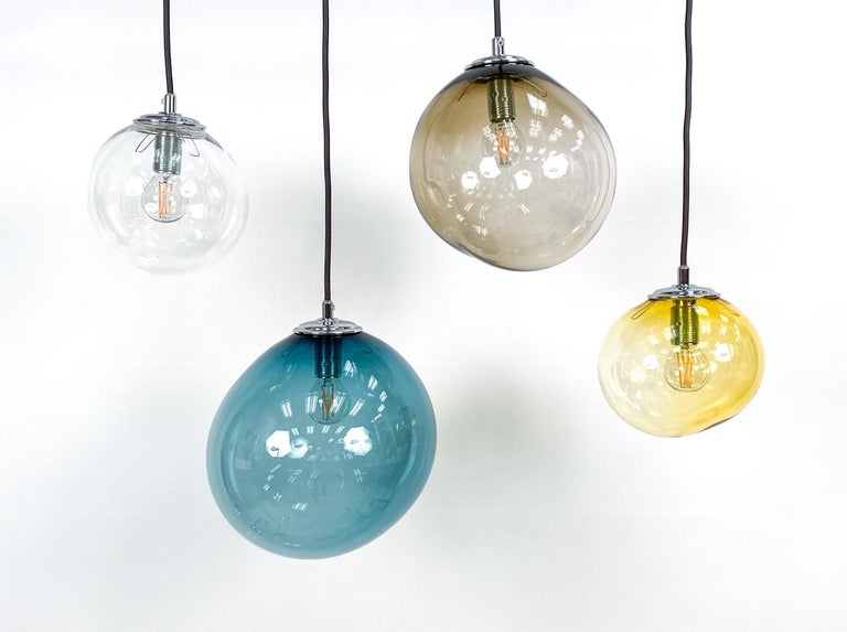 Pernille Bulow Danish Modern "Sky" Art Glass Pendant Lights For Sale at  1stDibs