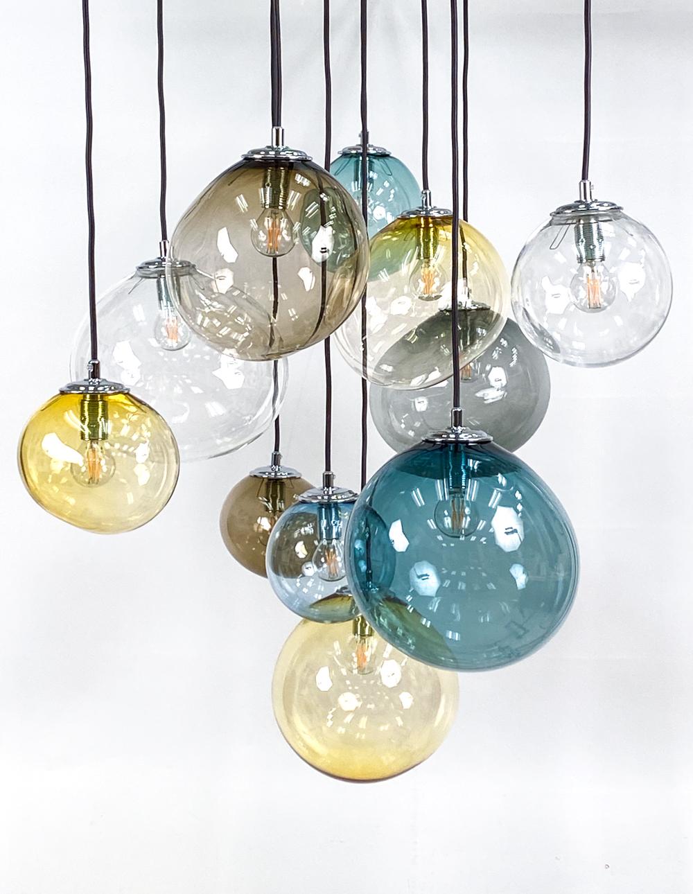 Lampes à suspension danoises modernes en verre d'art Sky de style Pernille Bulow en vente 13