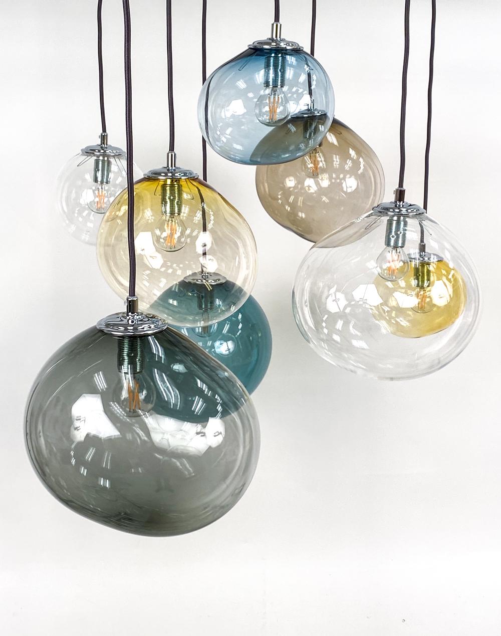 Danois Lampes à suspension danoises modernes en verre d'art Sky de style Pernille Bulow en vente