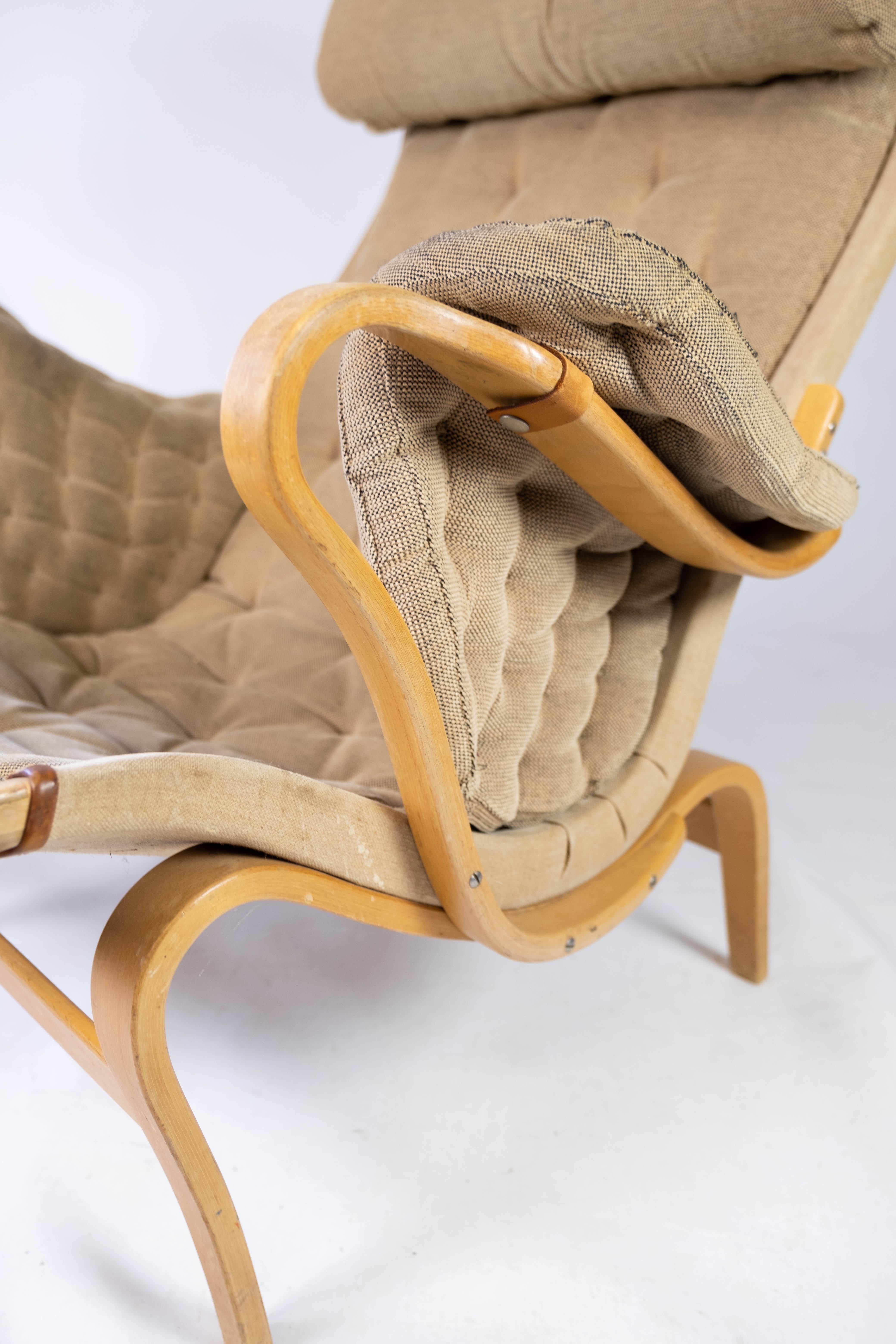 Metà XX secolo Sedia Pernille Easy Chair disegnata da Bruno Mathsson e realizzata da DUX negli anni '60