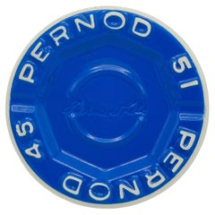 Vintage Pernod Ceramic Ashtray or Vide-Poche, Cobalt Blue by Moulin des Loups, 1950s