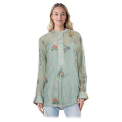 Péro Floral Print Silk Knot Blouse Size L