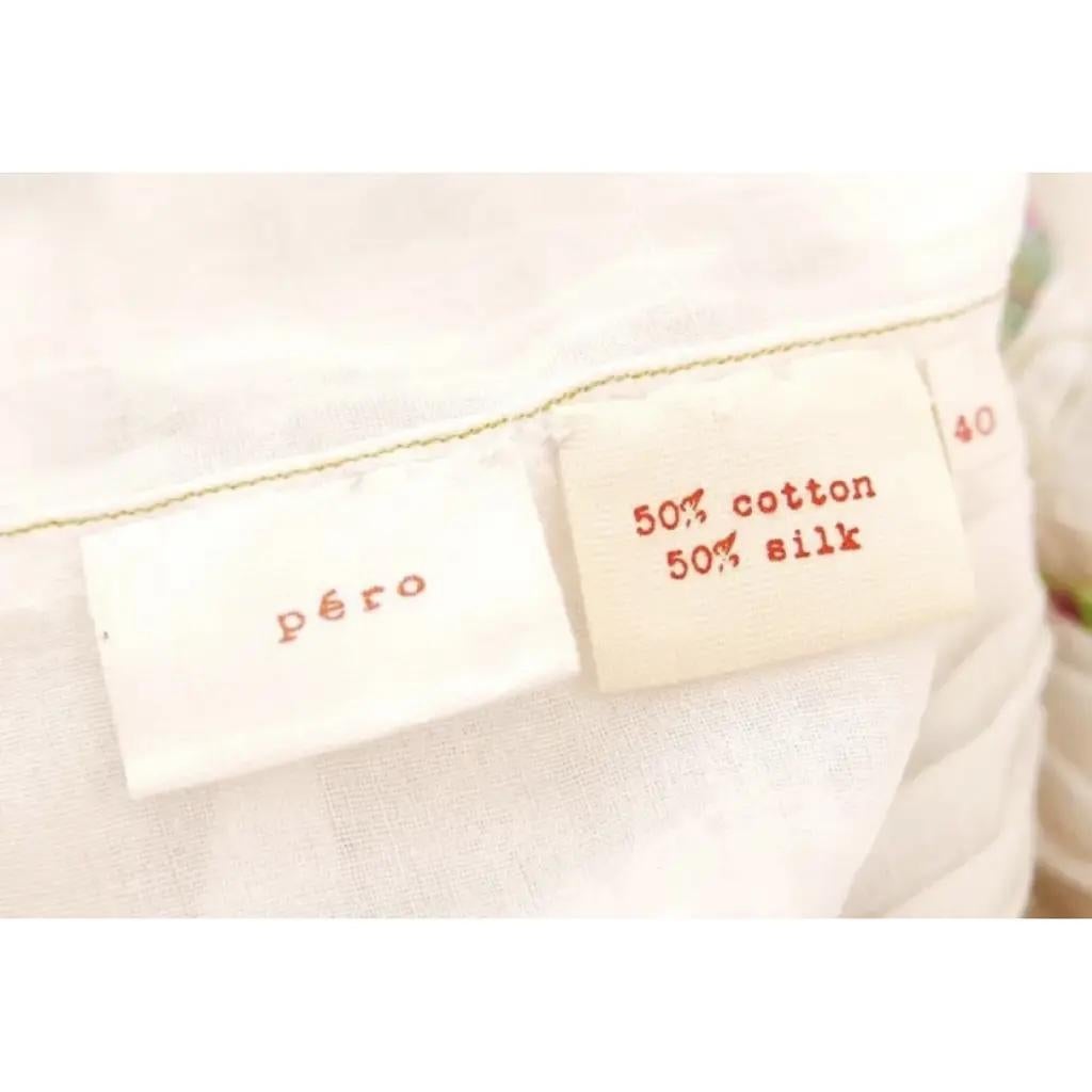 Pero Hand Crafted Embroidered Loose Blouse Top For Sale 5