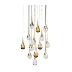 Lustre Perpetua en laiton par Bronzetto