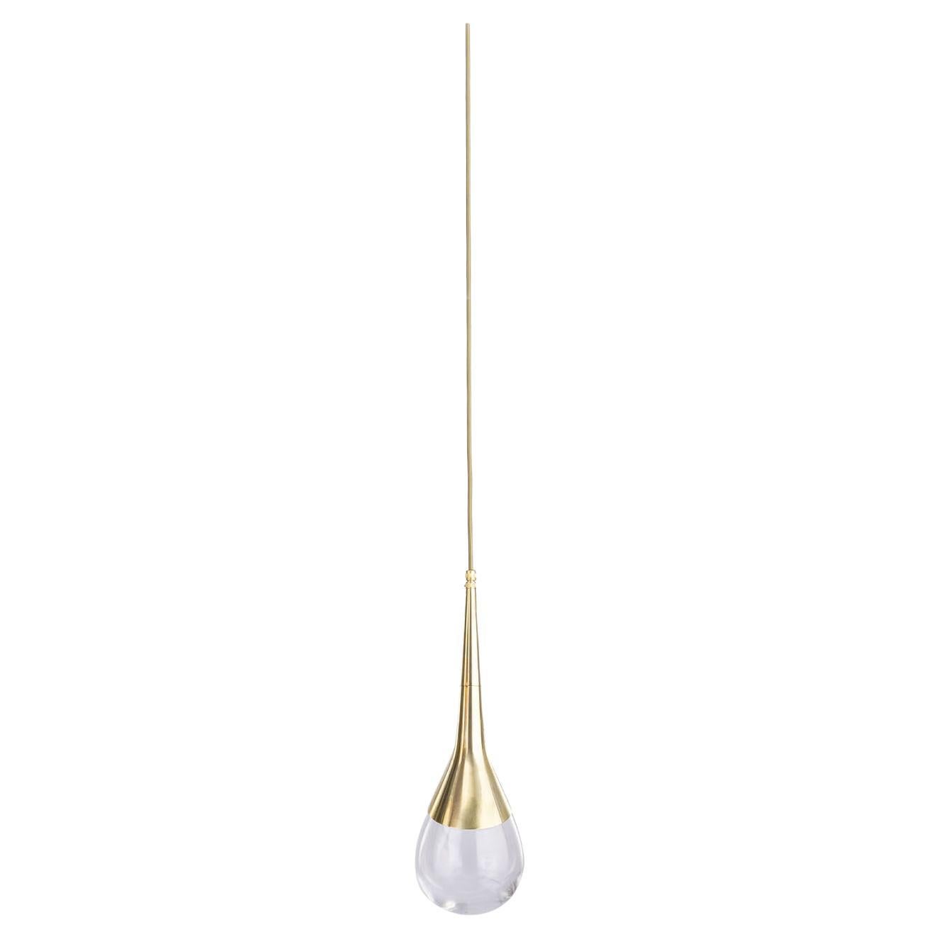Lampada a sospensione in ottone Perpetua di Bronzetto
