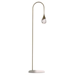 Lampadaire Perpetua en laiton et verre soufflé par Valeria Giuva
