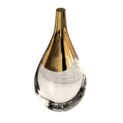 Perpetua Travertino Base and Shelf Floor Lamp, Smooth & Natural Brass Finish