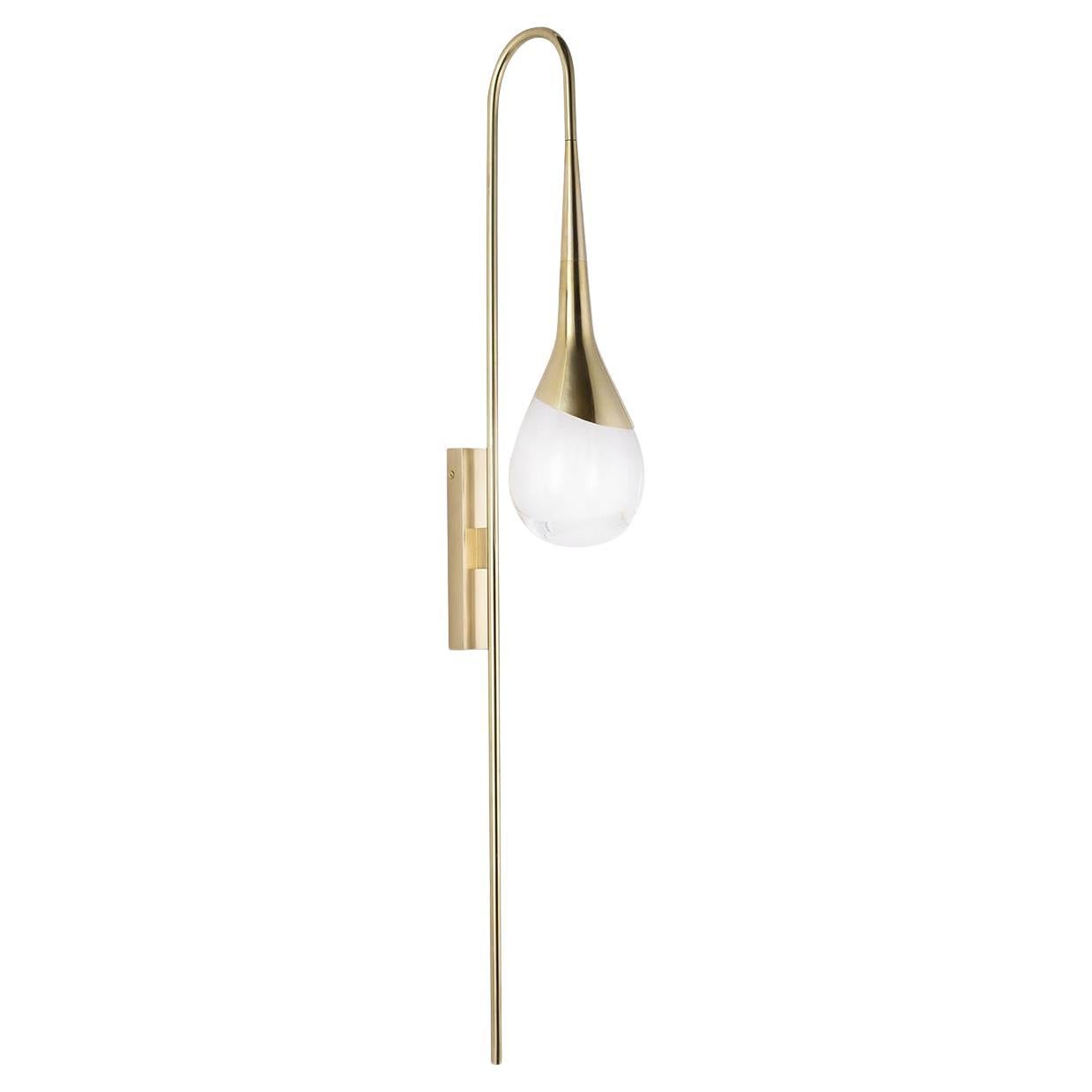 Perpetua Wall Sconce in Brass Smooth Texture by Bronzetto