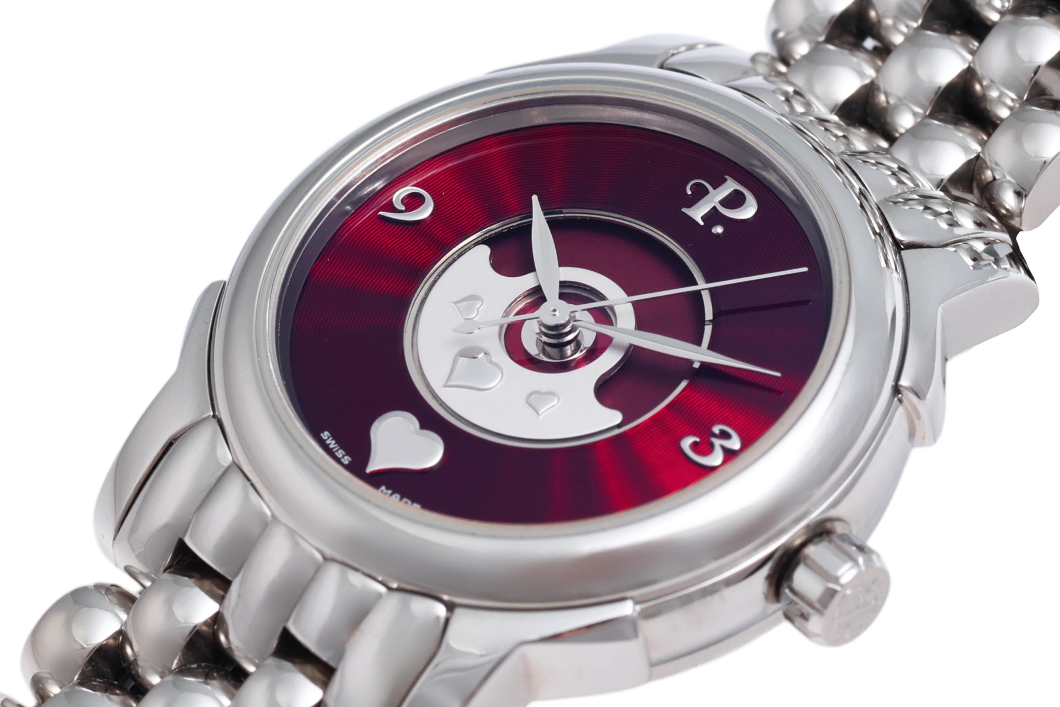 Women's or Men's Perrelet Lady Coeur Double Rotor Automatic Wrist Watch, Inventor of Automatic For Sale