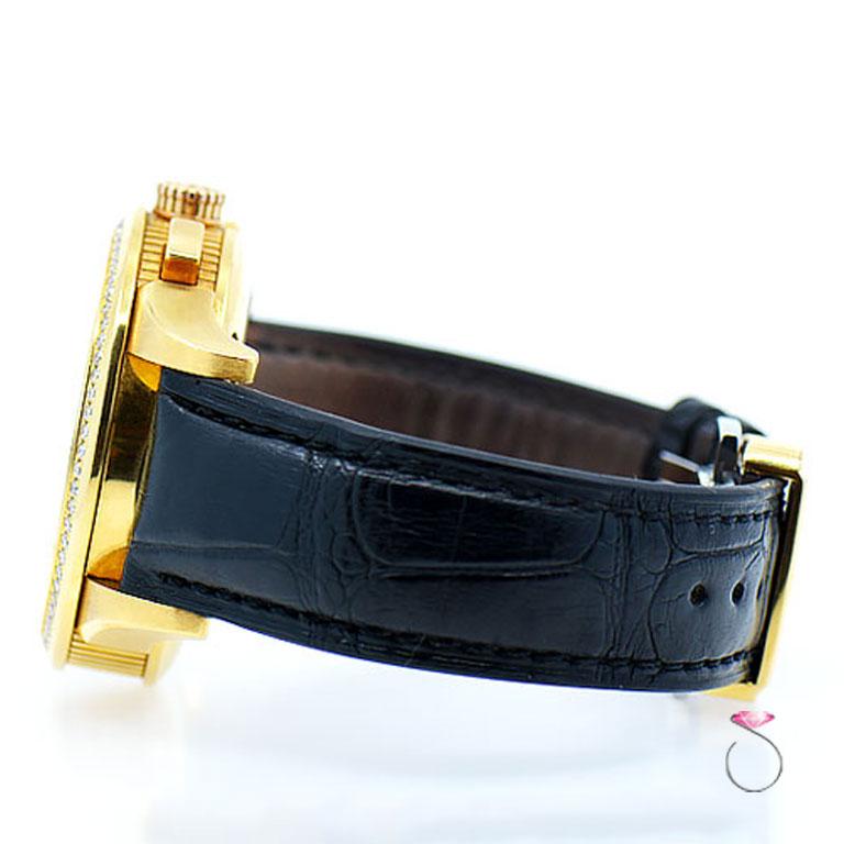 Perrelet Roségold Diamant Dual Time Chronograph Automatik-Armbanduhr 1