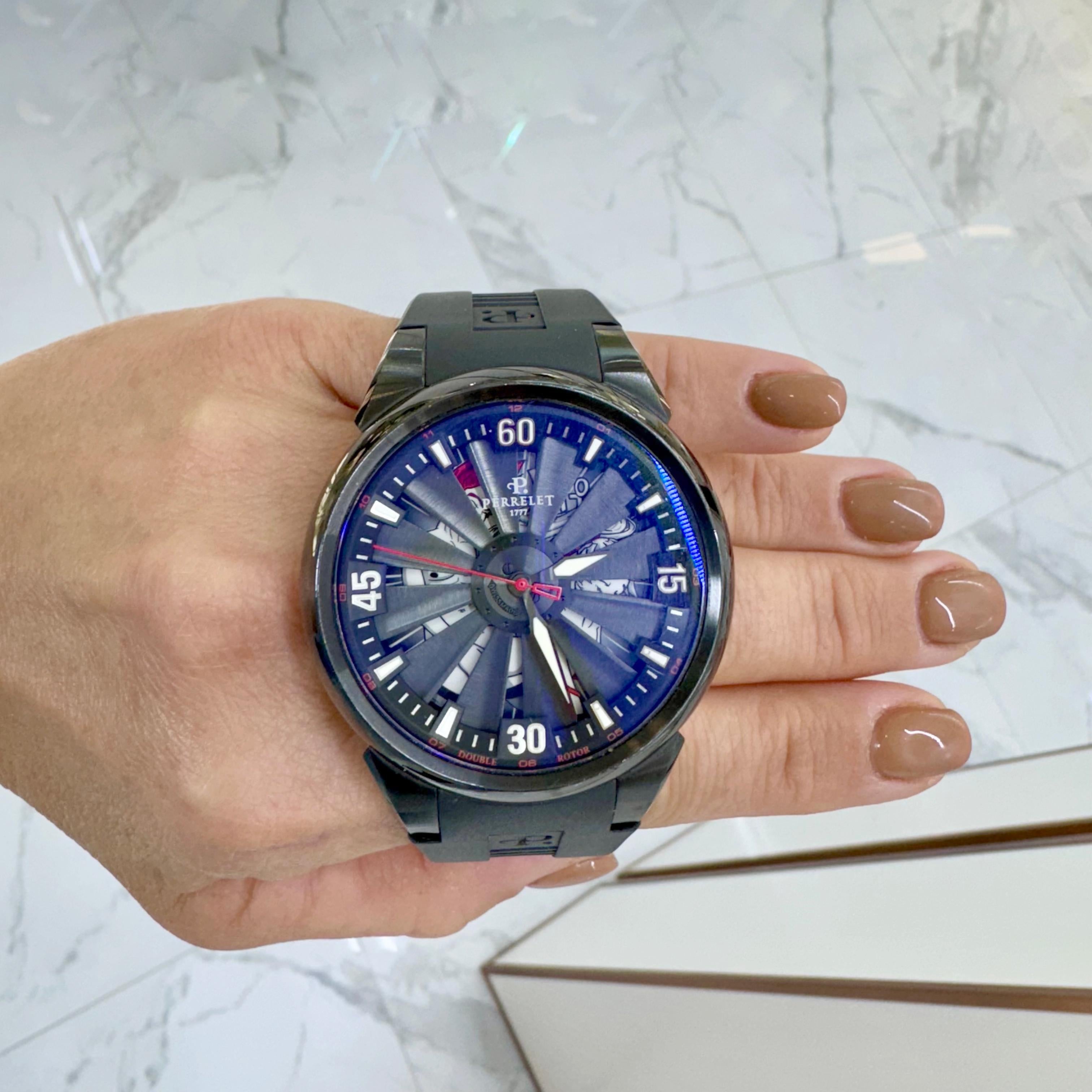Perrelet Turbine 44MM A4021/3 Limited Edition Erotic Dial Stainless Steel Watch For Sale 5