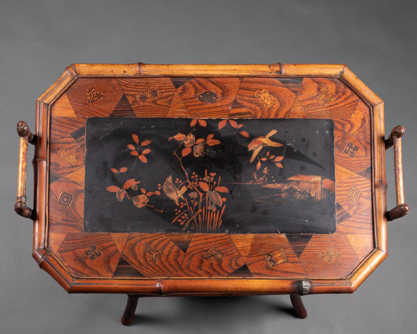 XIXe siècle Table d'appoint en bambou Perret et Vibert en vente