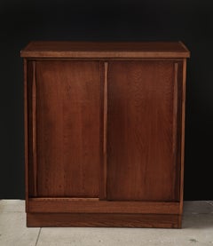 Perriand/Prouve Style Period Upright Cabinet, French 1950’s, Sliding Doors