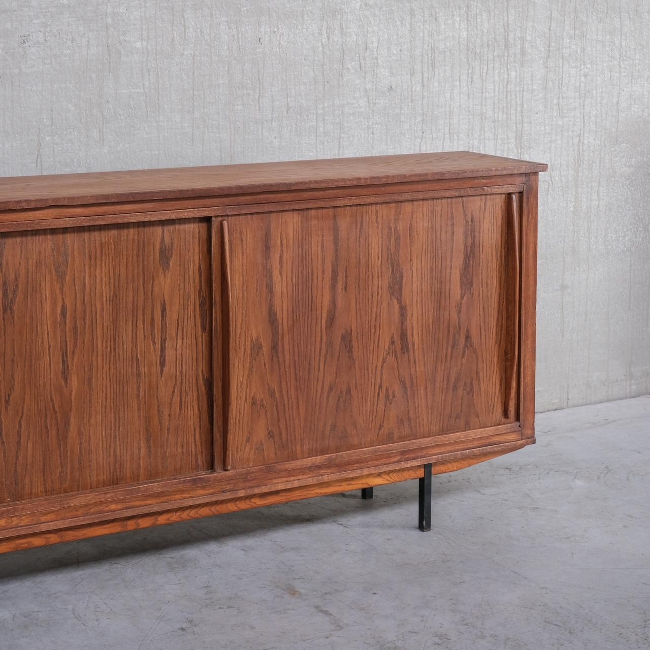 20th Century Perriand Style Mid-Century French Sideboard For Sale