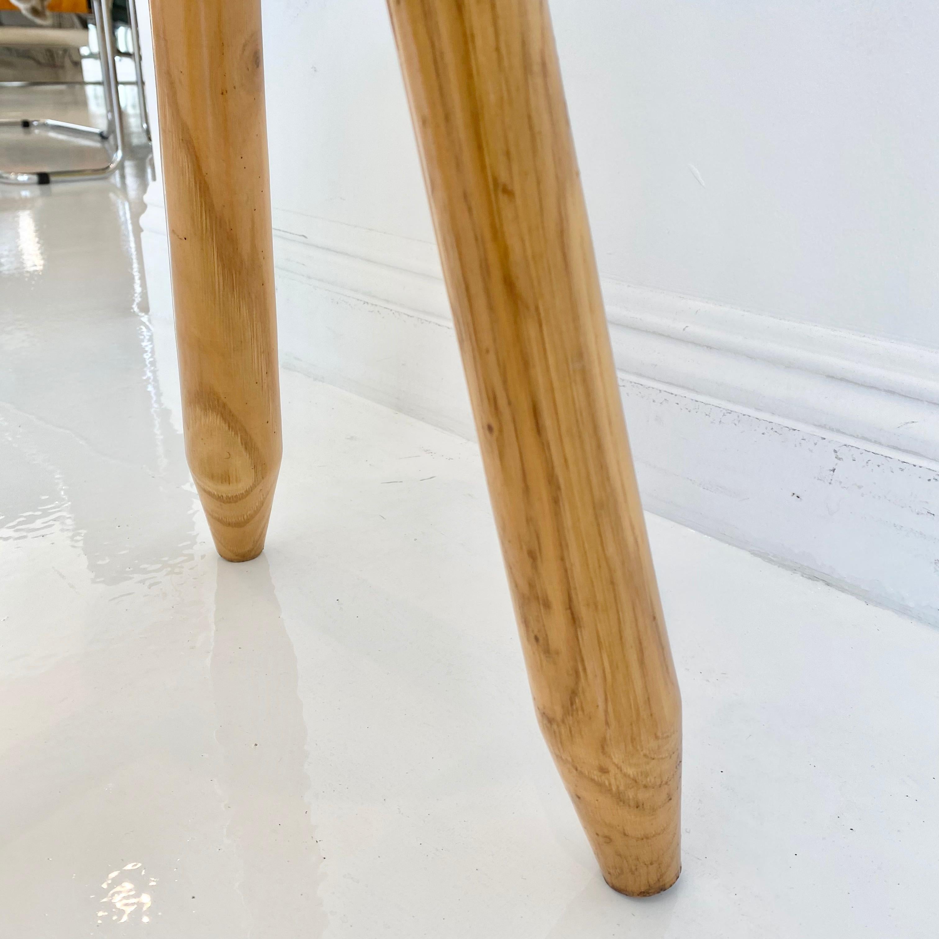 Perriand Style Pine Tripod Stool For Sale 2