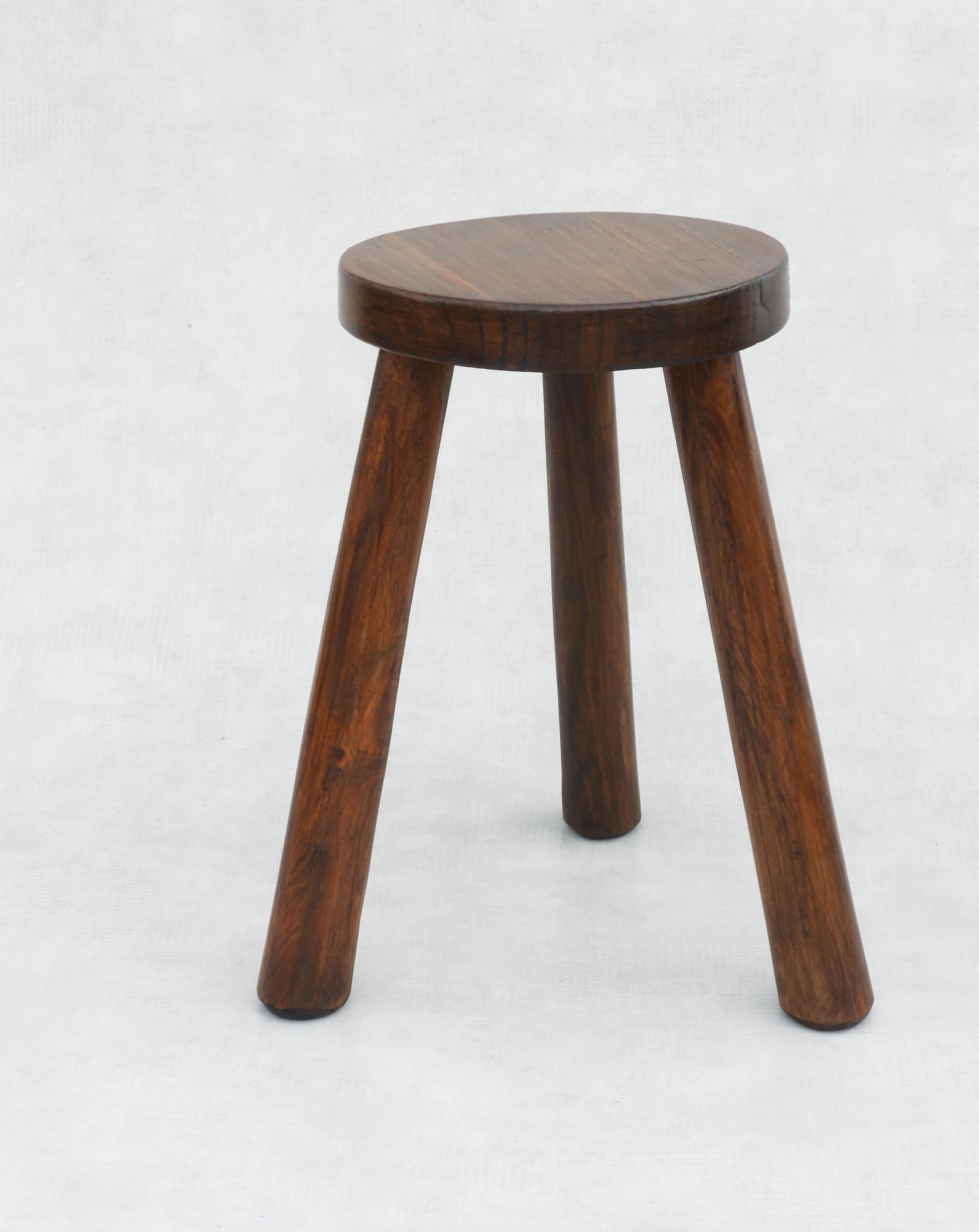 French Perriand Style Tripod Stool C1960s France For Sale
