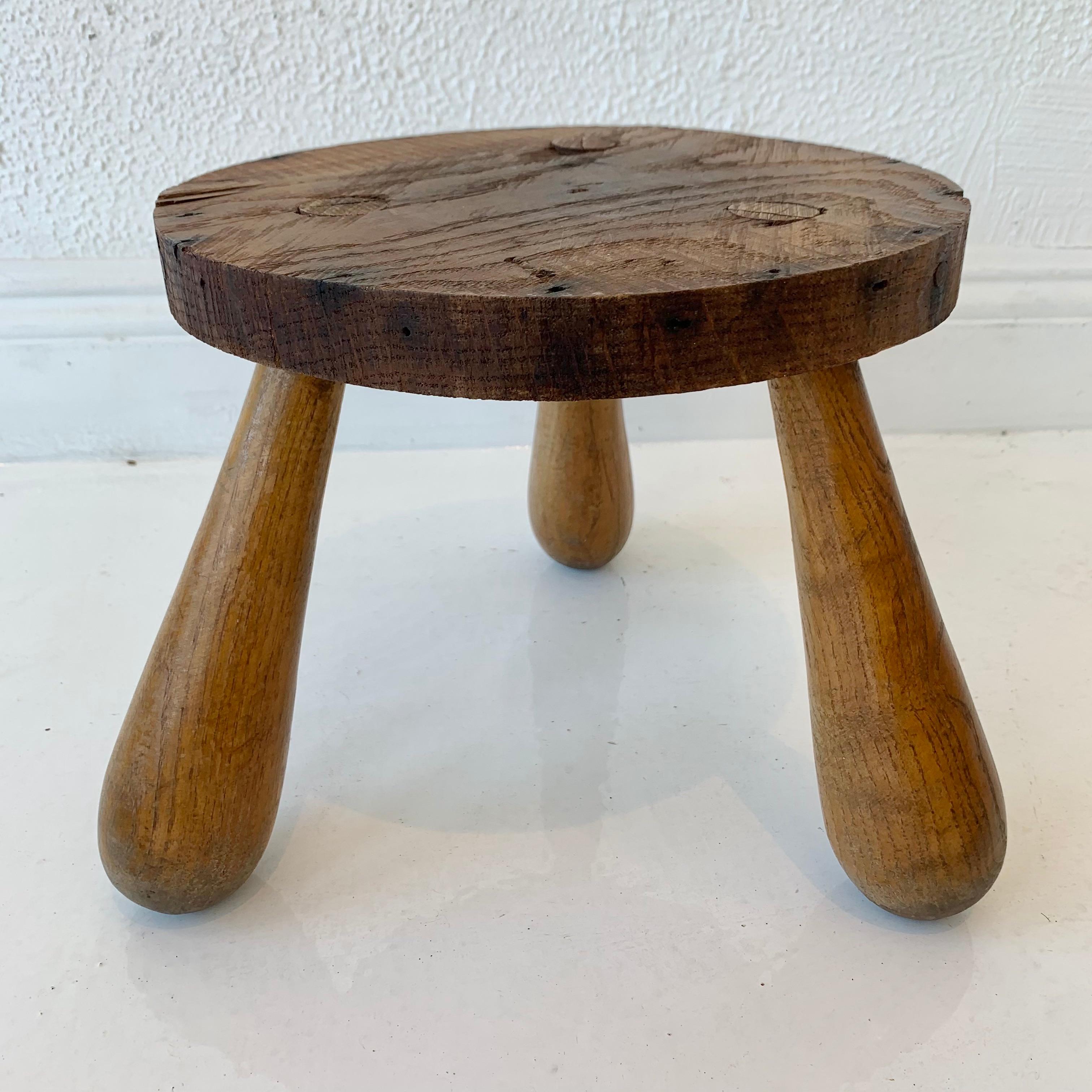 French Perriand Style Tripod Stool