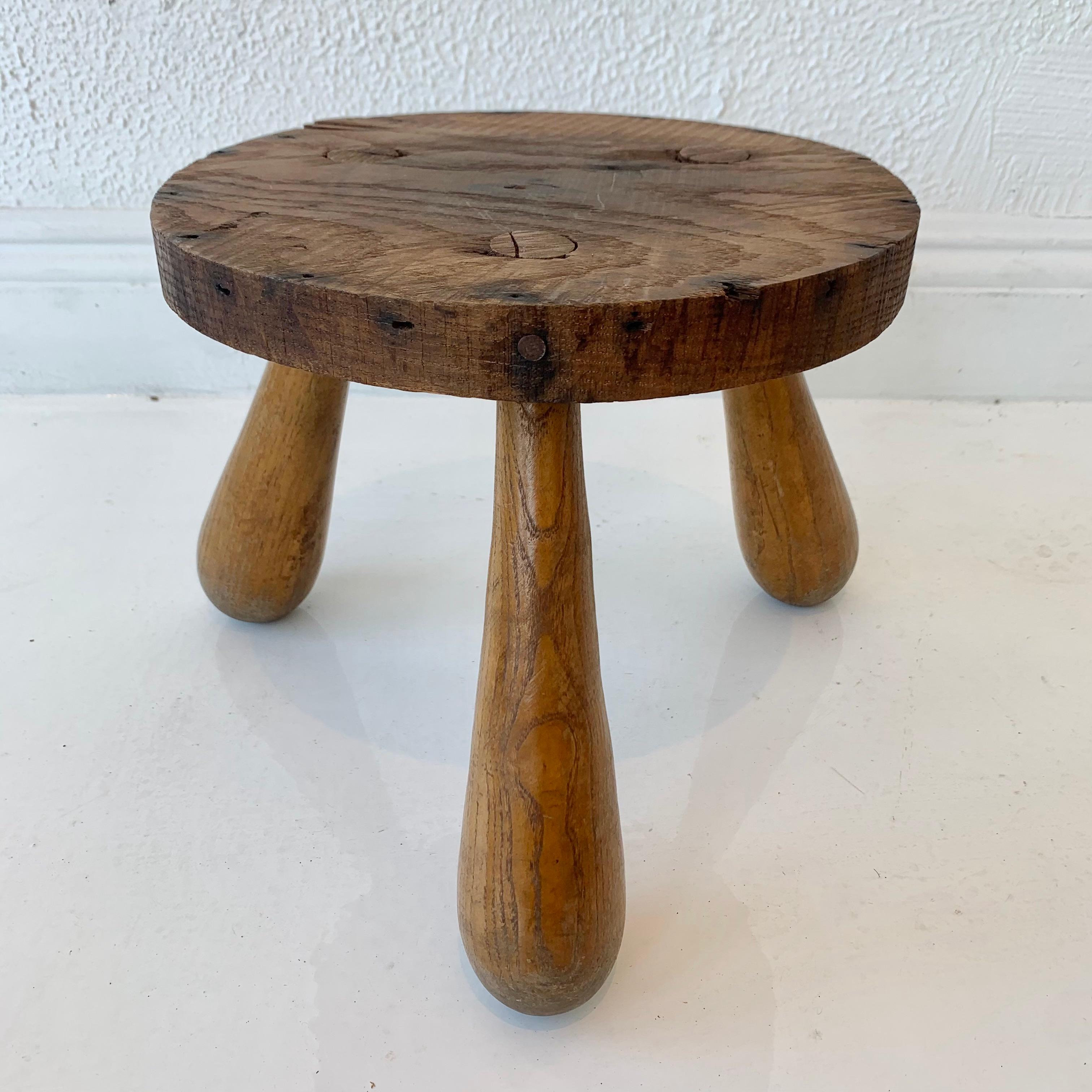 Perriand Style Tripod Stool In Good Condition In Los Angeles, CA