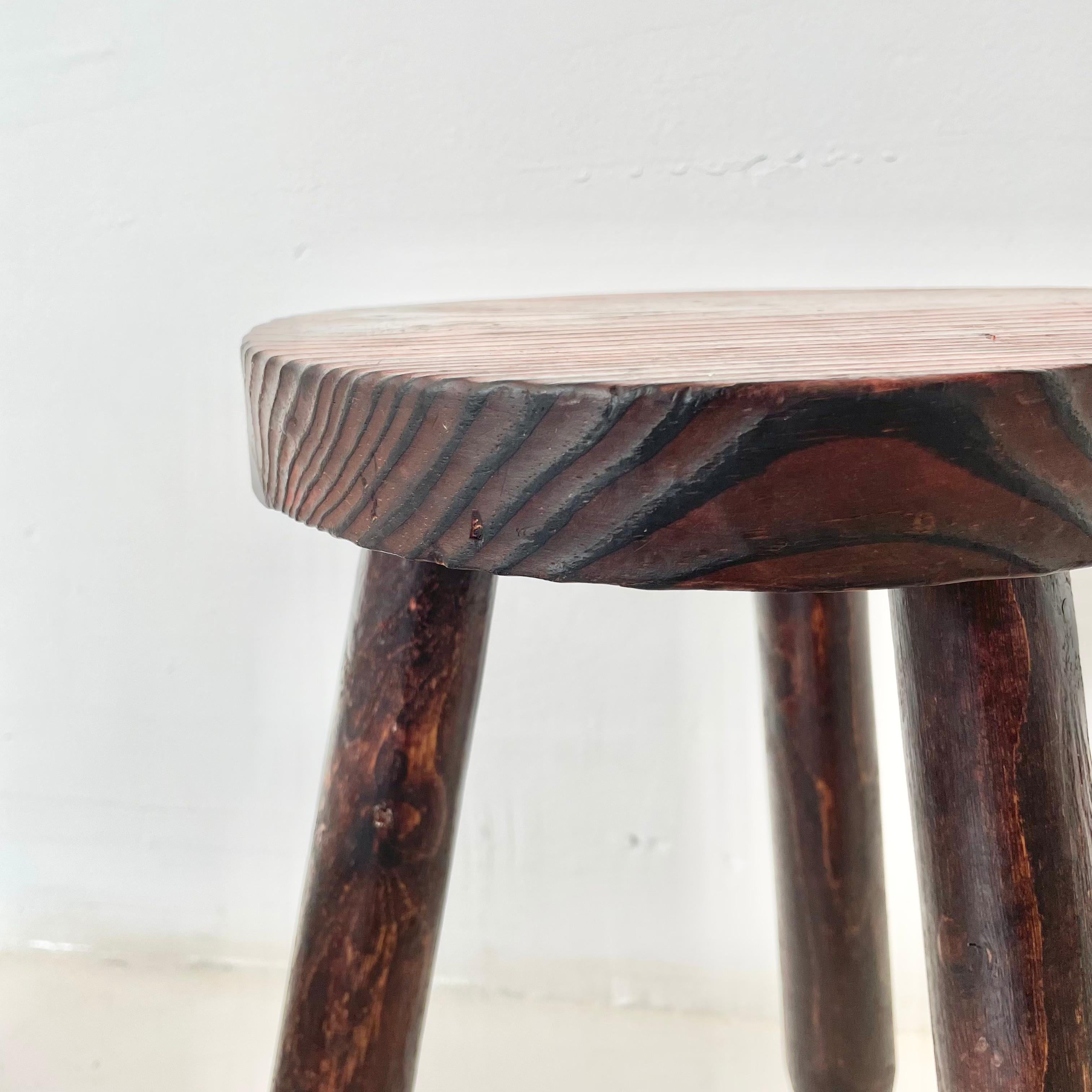 Perriand Style Tripod Stool In Good Condition For Sale In Los Angeles, CA