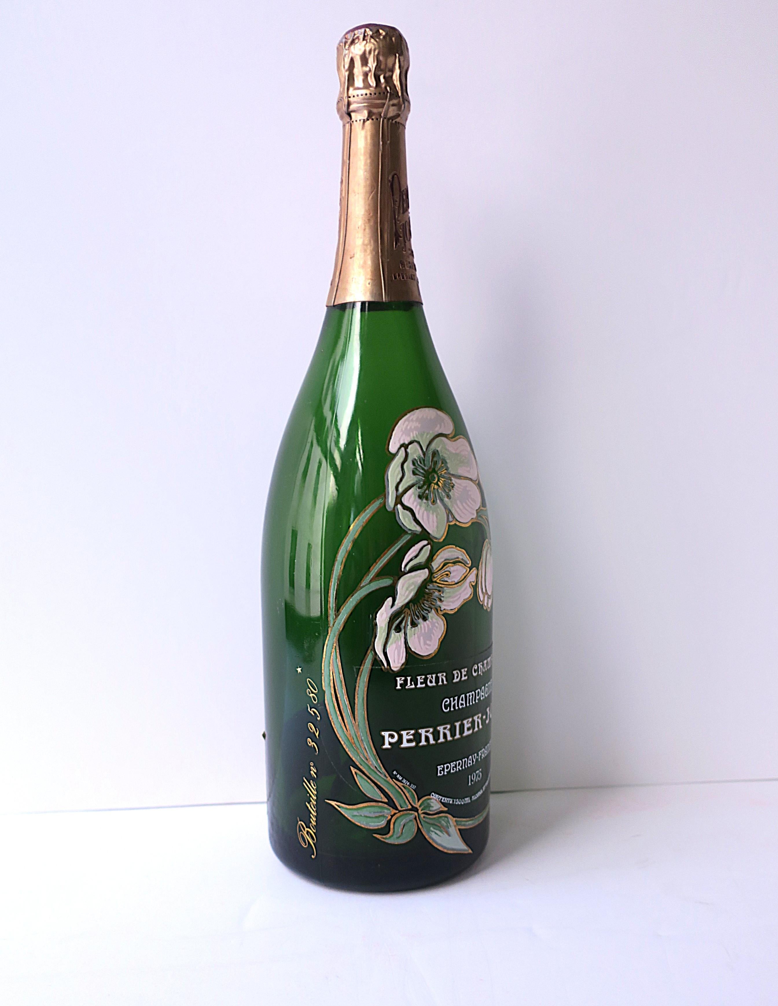 Art Nouveau Perrier-Jouet Magnum Champagne Bottle, France, 1975 For Sale