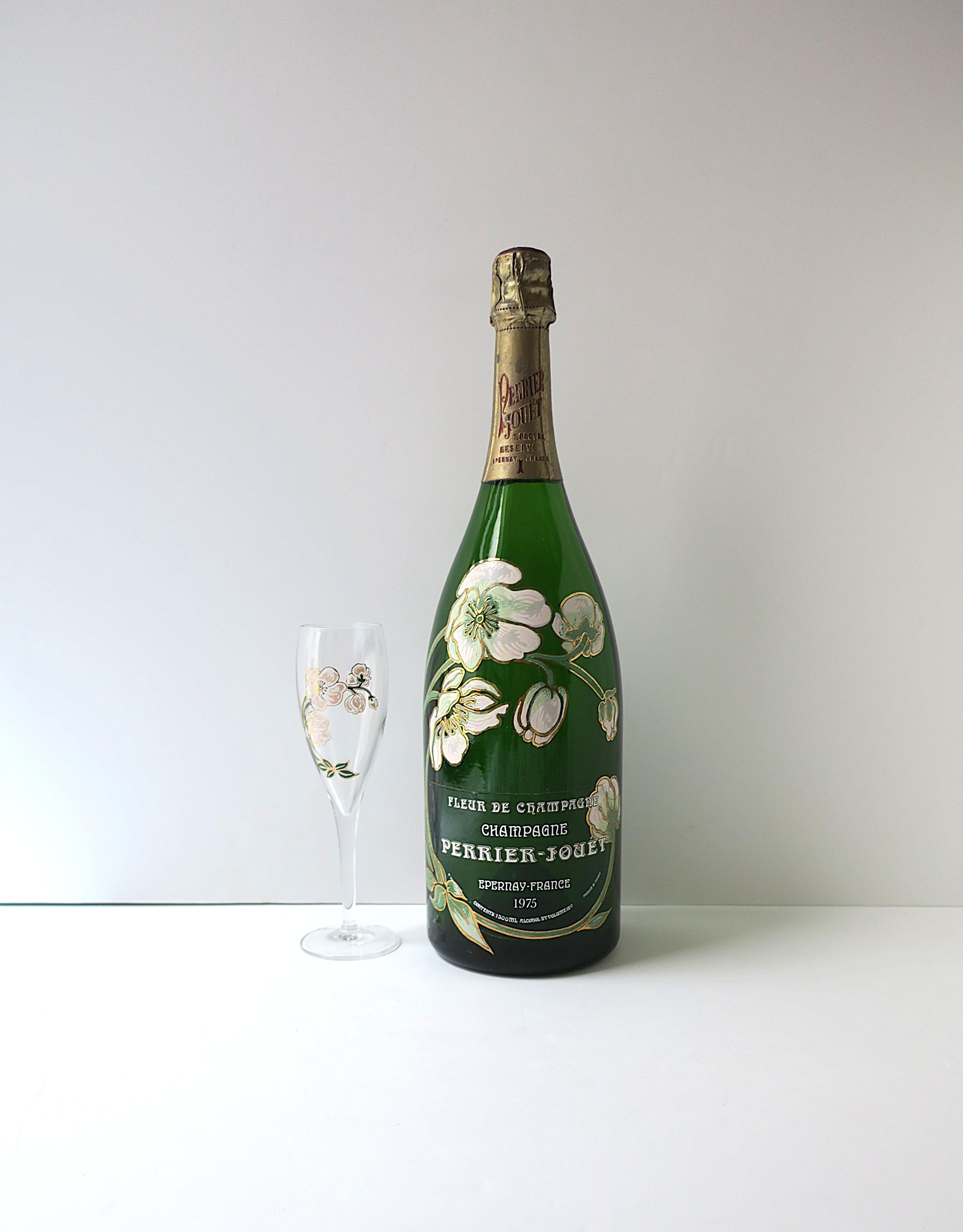 Art Nouveau Perrier-Jouet Magnum Champagne Bottle, France, 1975 For Sale