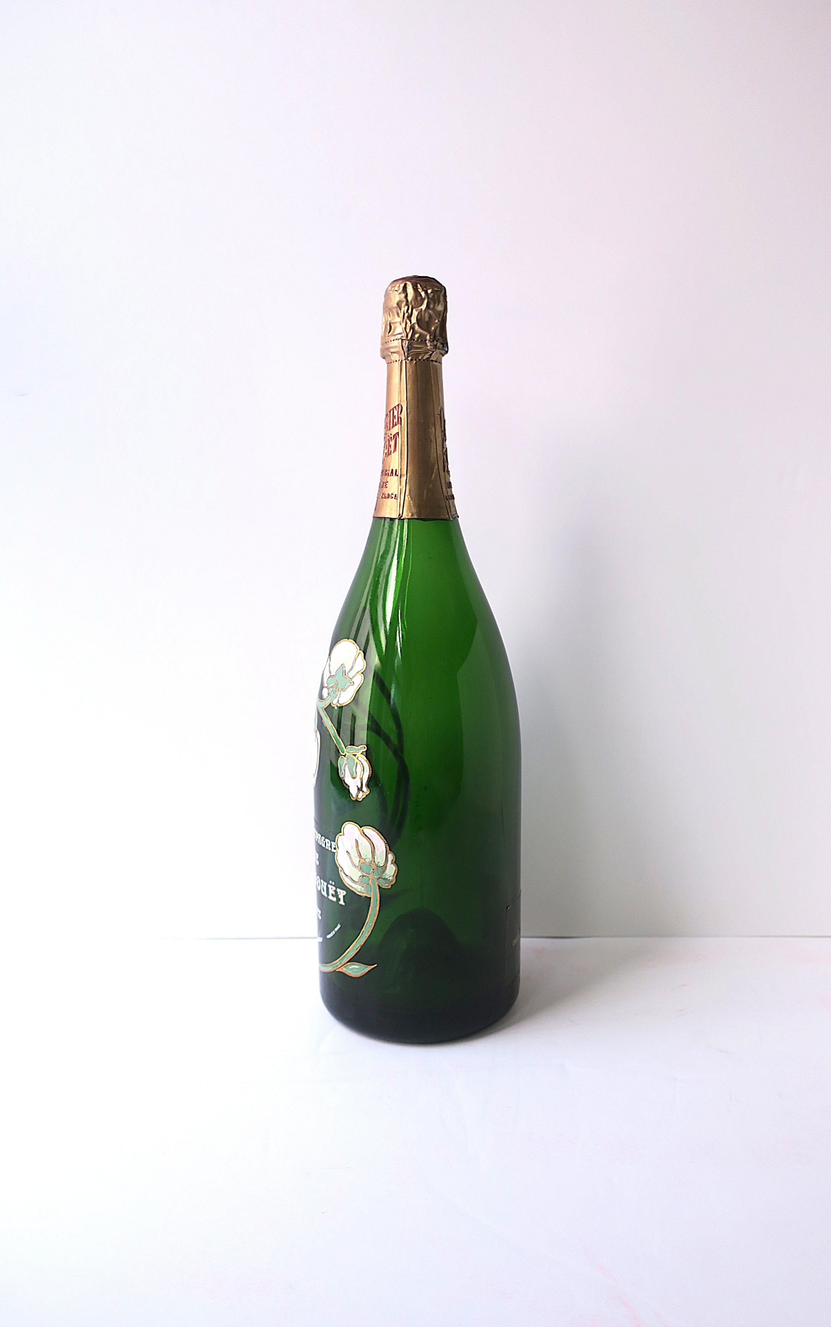 Appliqué Perrier-Jouet Magnum Champagne Bottle, France, 1975 For Sale