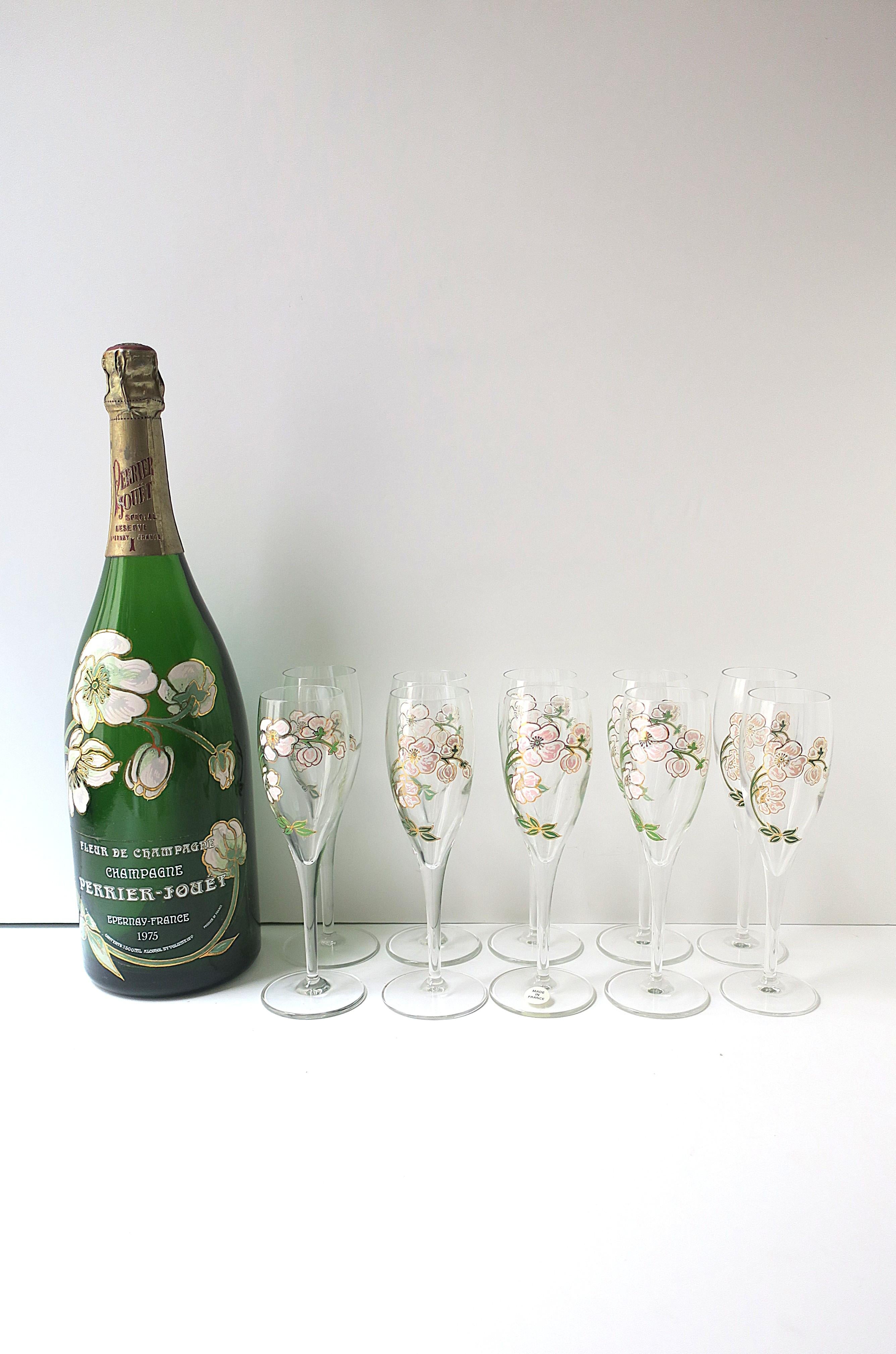 Appliqué Perrier-Jouet Magnum Champagne Bottle, France, 1975 For Sale
