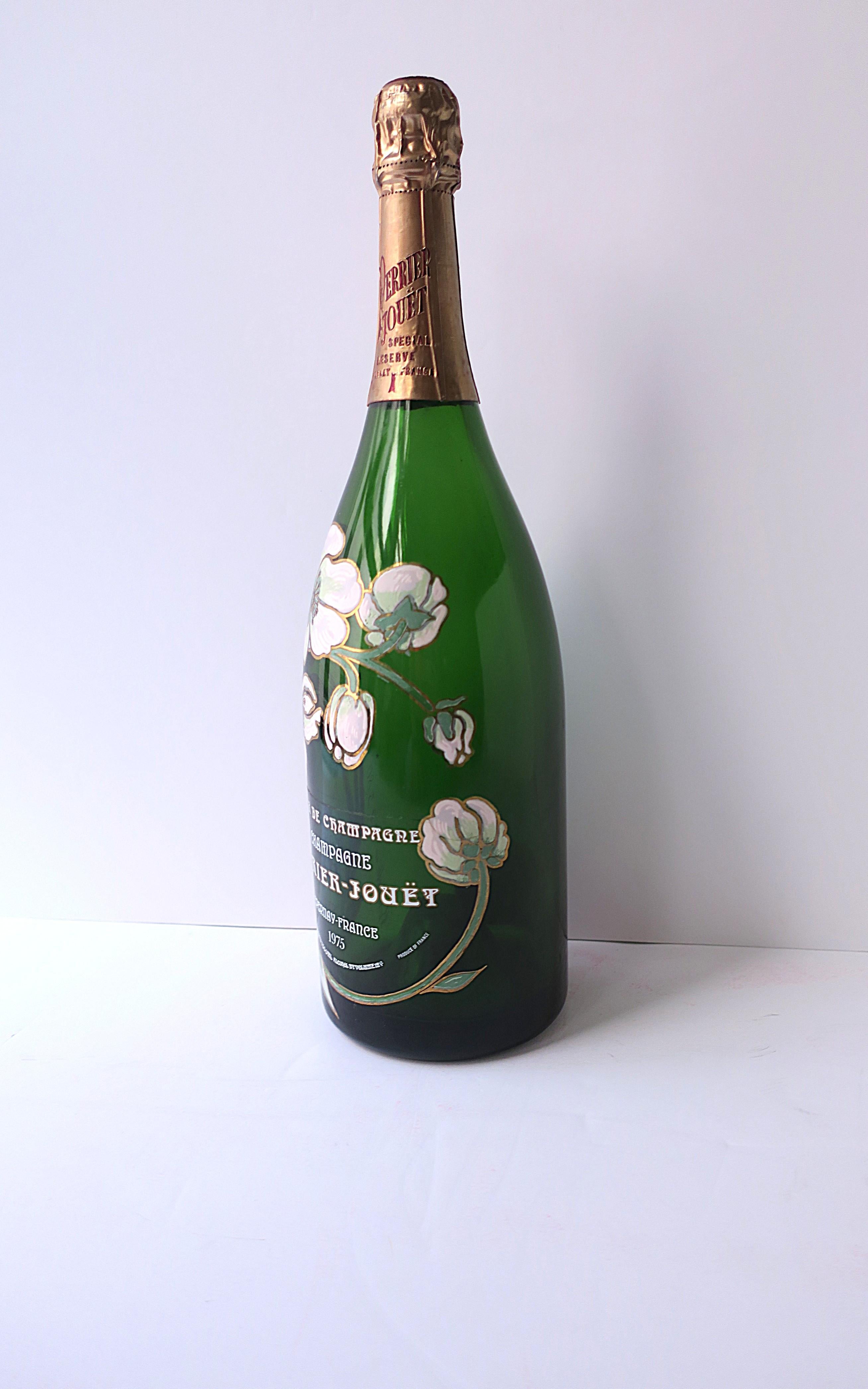 Perrier-Jouet Magnum Champagne Bottle, France, 1975 In Good Condition For Sale In New York, NY