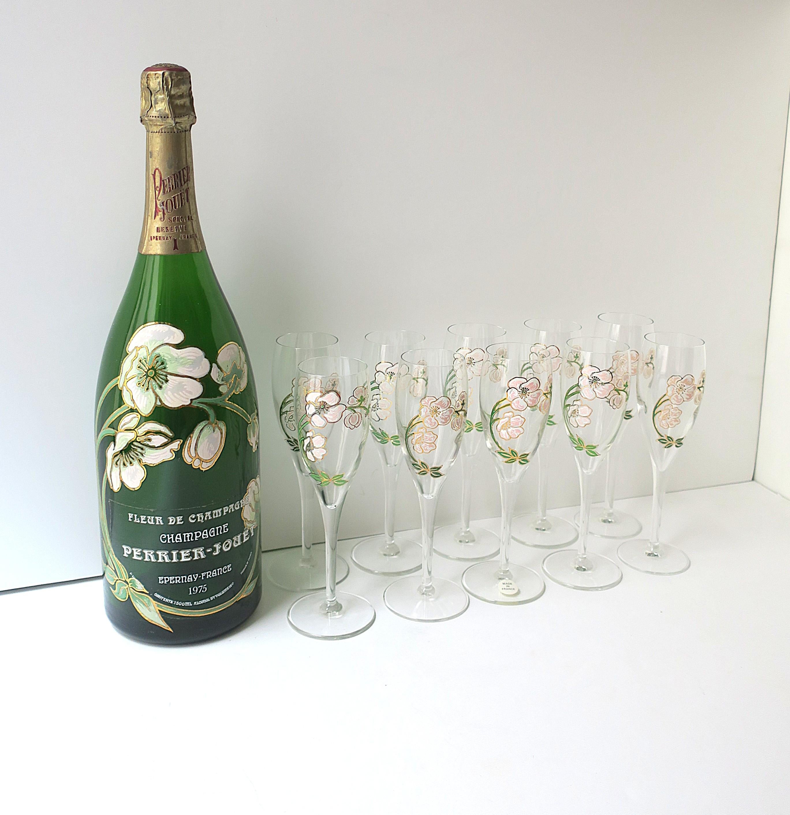 Perrier-Jouet Magnum Champagne Bottle, France, 1975 In Good Condition For Sale In New York, NY