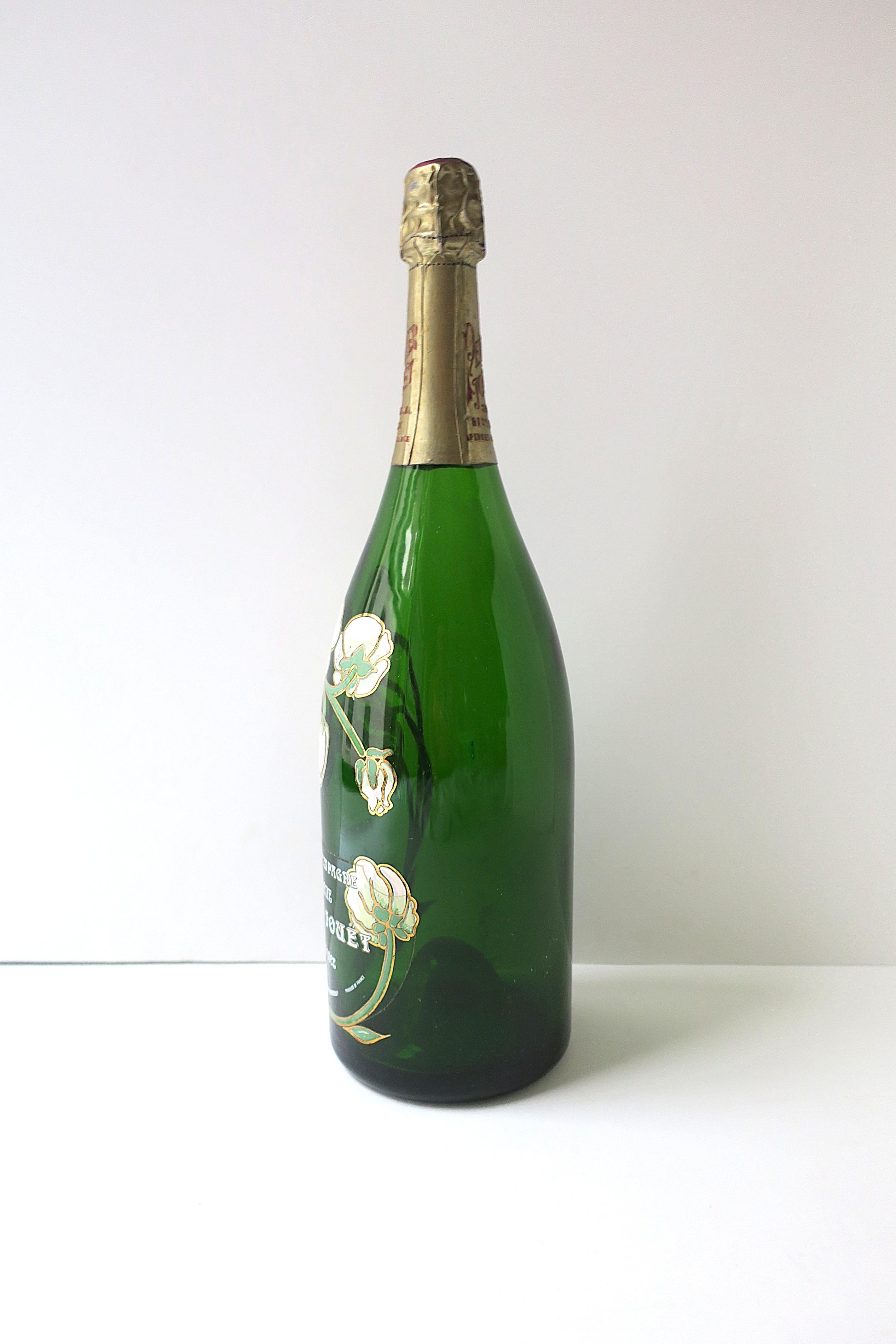 Glass Perrier-Jouet Magnum Champagne Bottle, France, 1975 For Sale