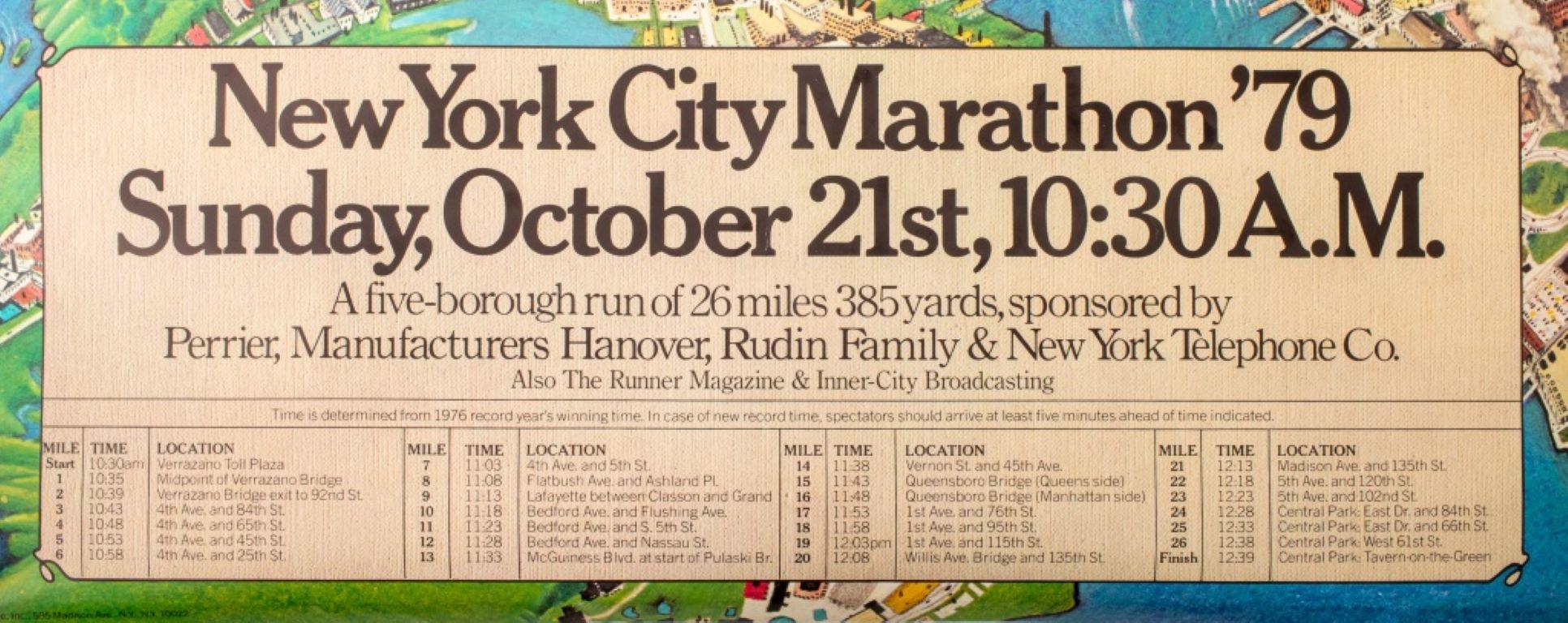 Perrier New York City Marathon Poster, 1979 For Sale 3