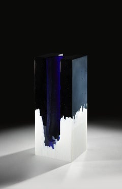 Glass Sculpture Midnight One of a Kind Made in France