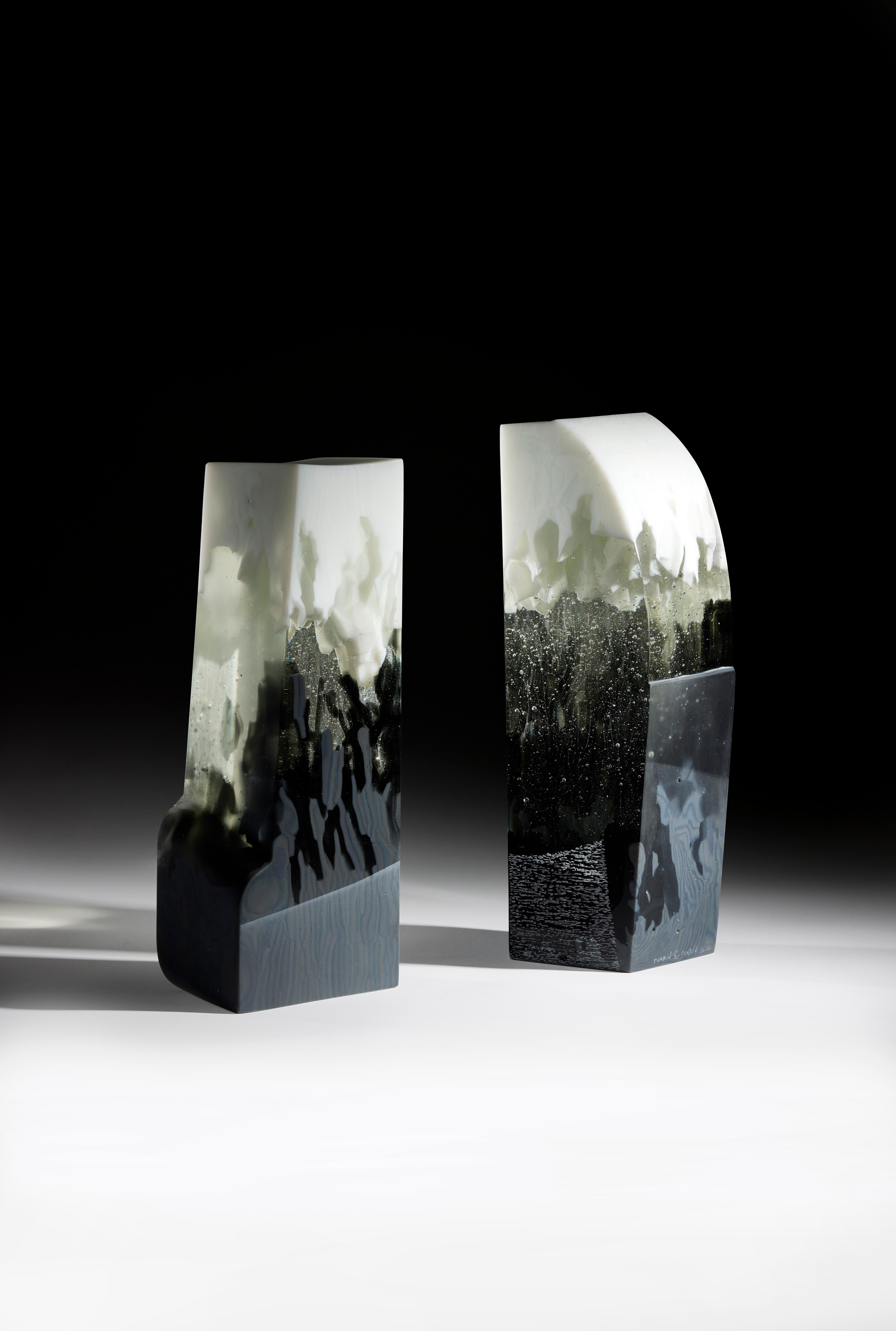 Glasskulptur Névé One Made in France Einzigartig – Sculpture von Perrin & Perrin