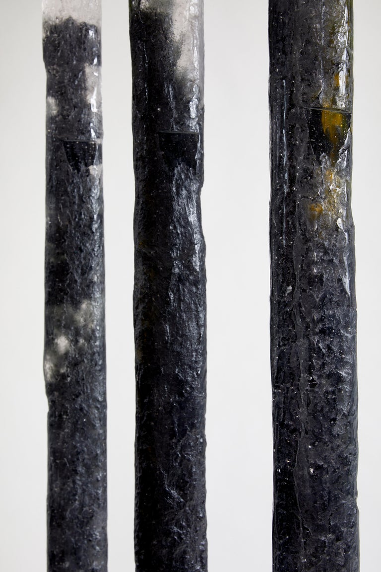 Perrin & Perrin Glass and Bronze Sculpture Traits essentiels One of a