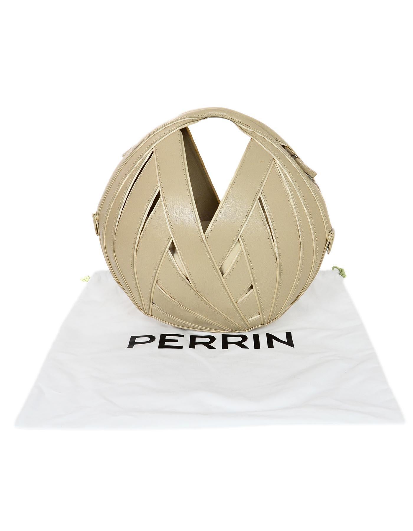 Perrin Beige Leather Large La Panier Ball Bag 2