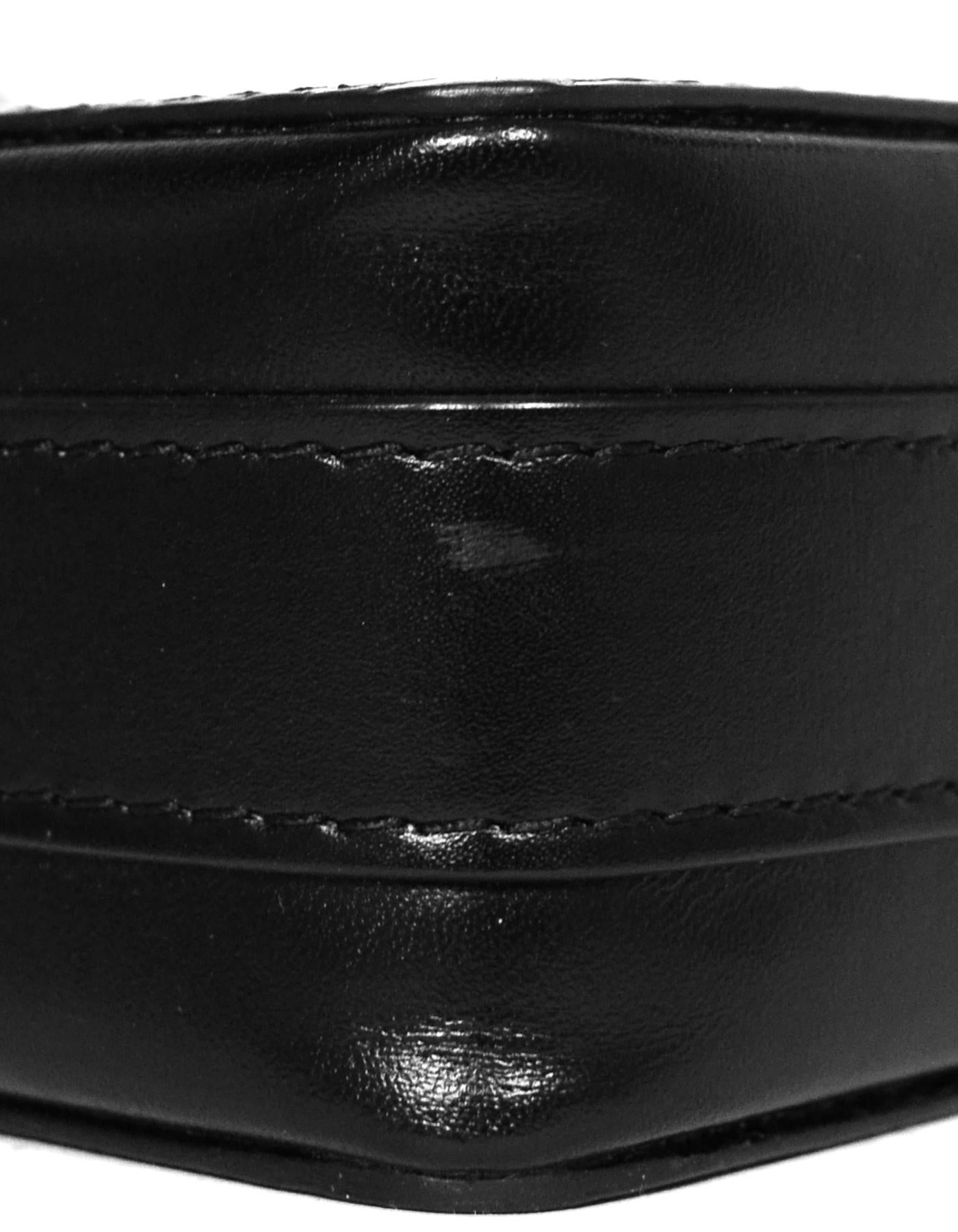 Women's Perrin Black Crocodile/ Smooth Leather Box Cuff Clutch Bag