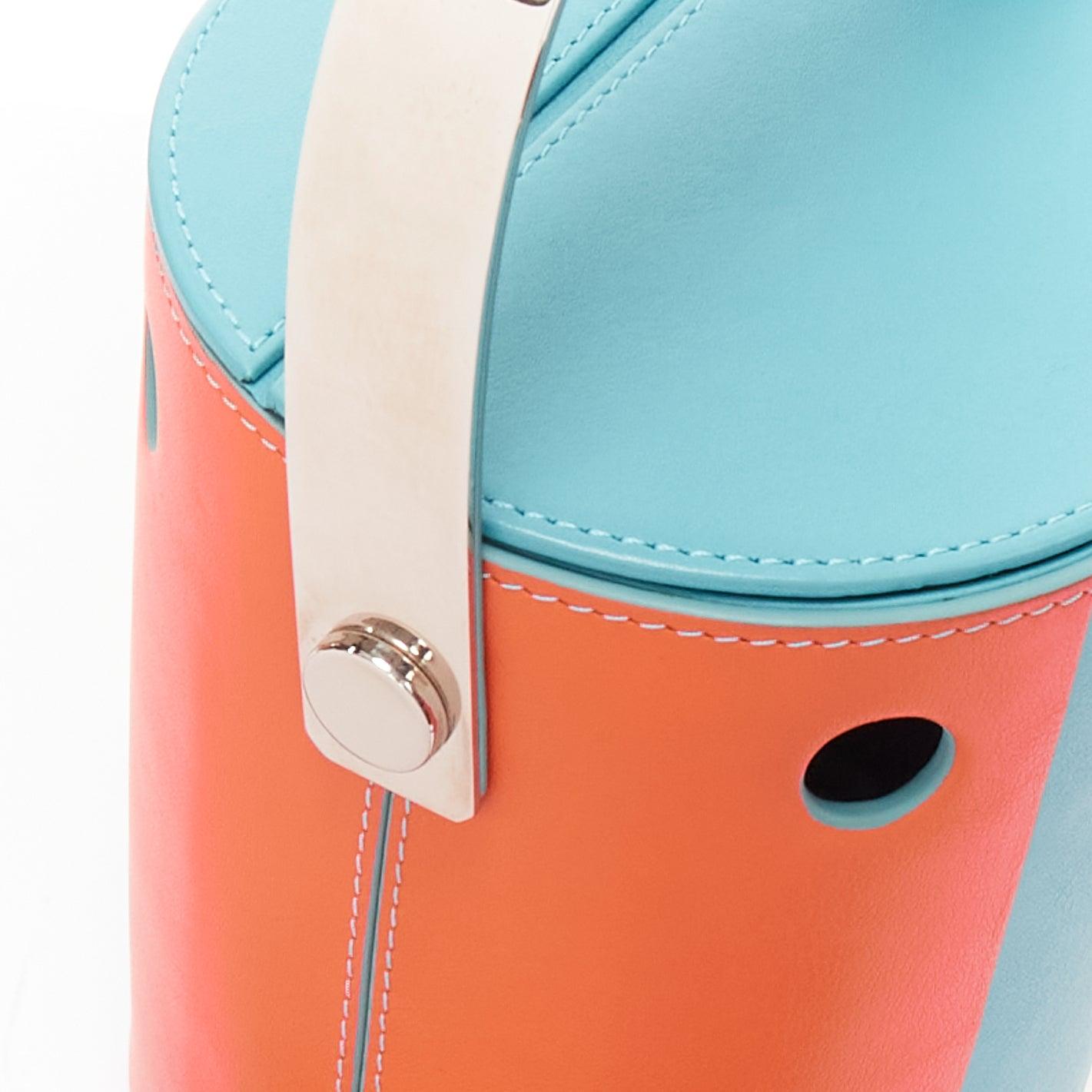 PERRIN Le Mini Seau multicolor colorblock silver logo bucket shoulder bag 4