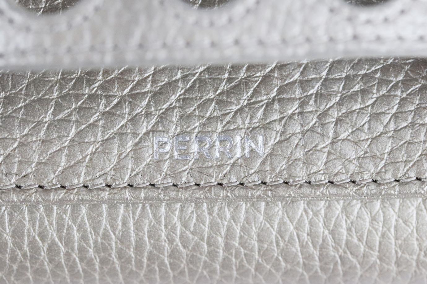 Perrin Metallic Textured Leather Glove Clutch 1