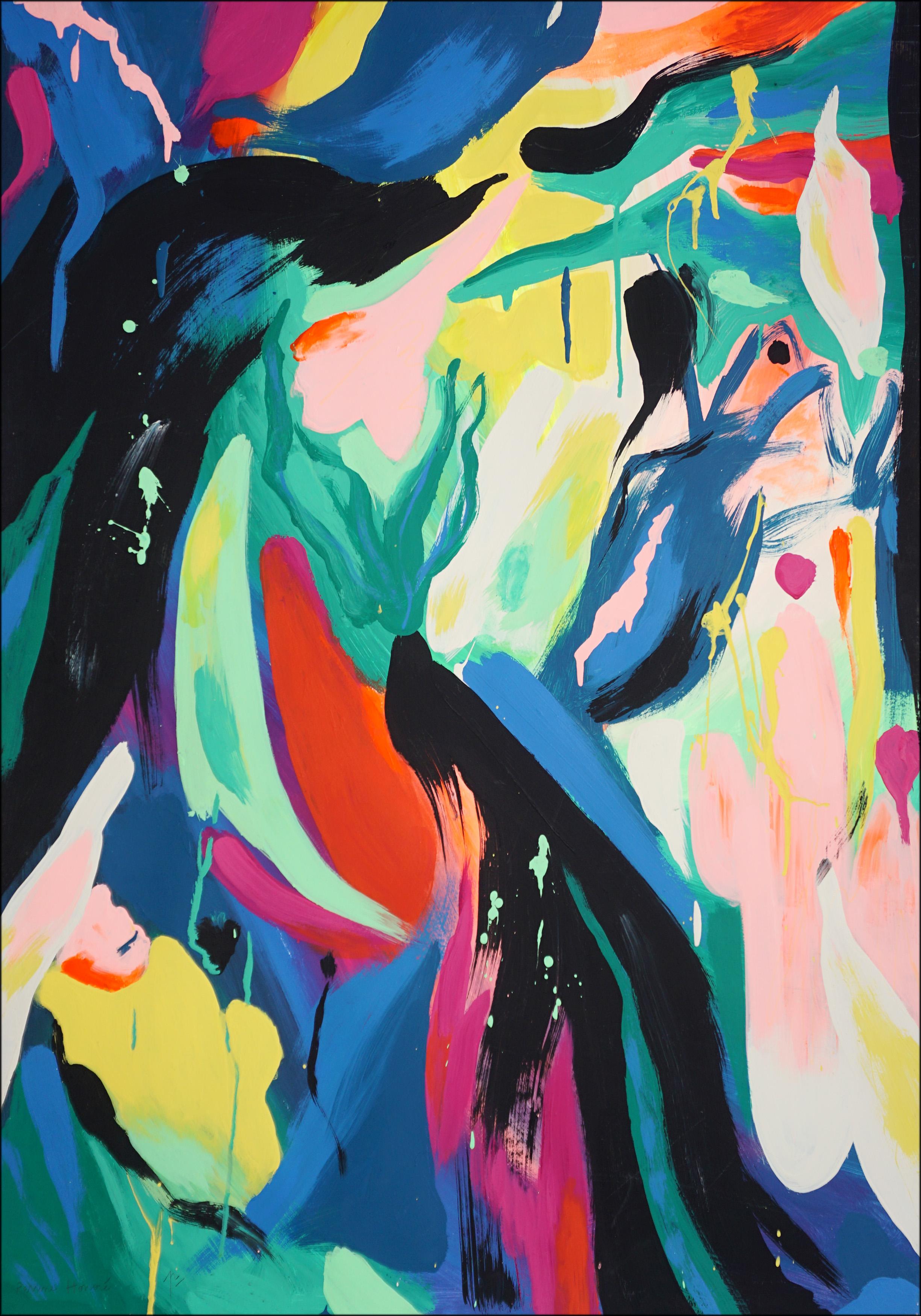 Being Lost in Beauty, Abstract Expressionist Painting, Vigorous Brushstrokes