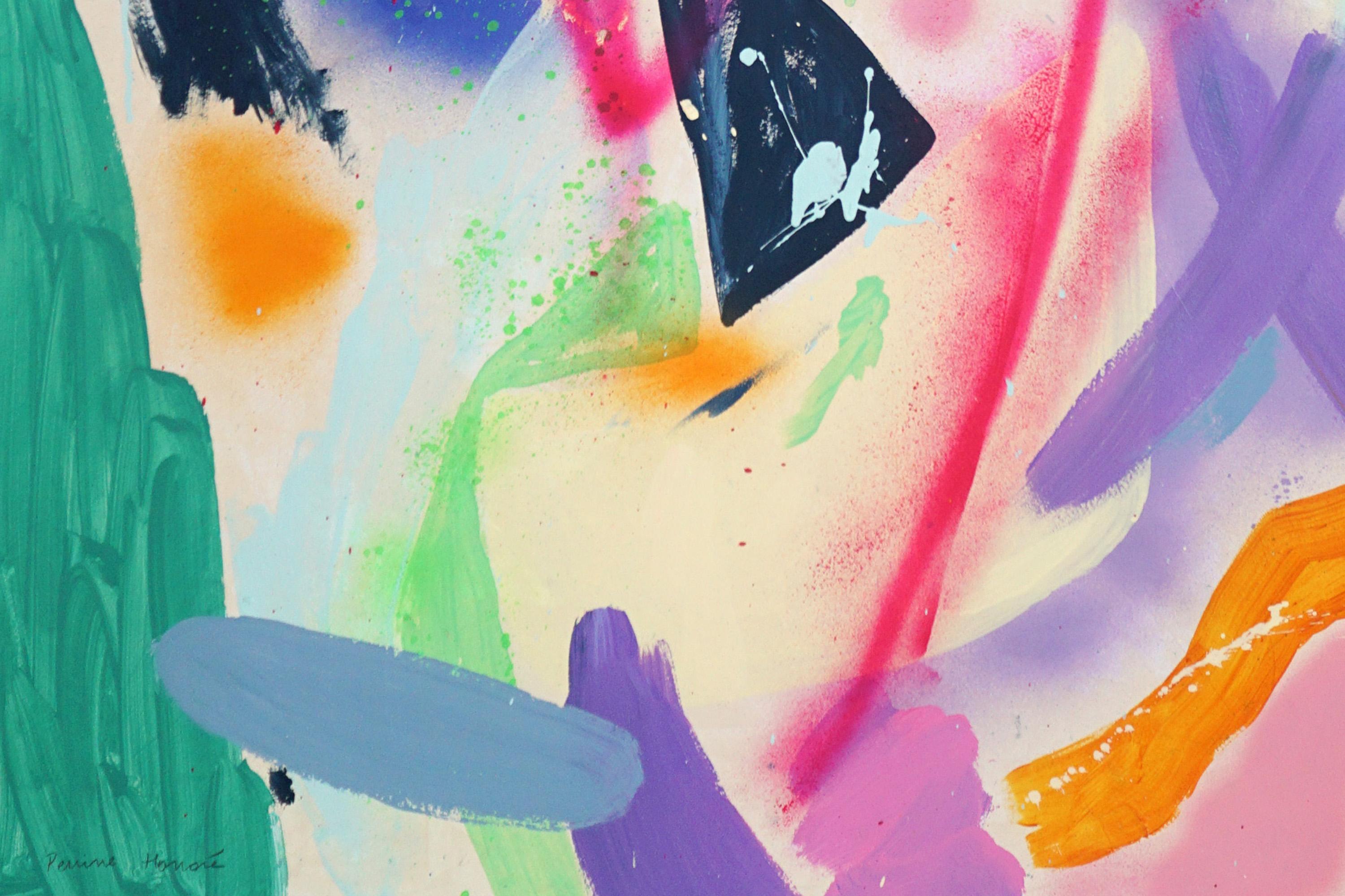 Emozioni e trame, Astrazione contemporanea, Gestuale moderno, Spray, Carta in vendita 3