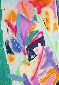 Emozioni e trame, Astrazione contemporanea, Gestuale moderno, Spray, Carta