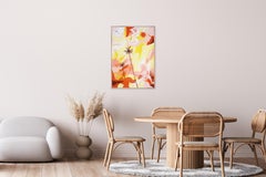 Incandescent Palmen, Erdtöne, botanisches Gemälde, Wüstenlandschaft auf Papier