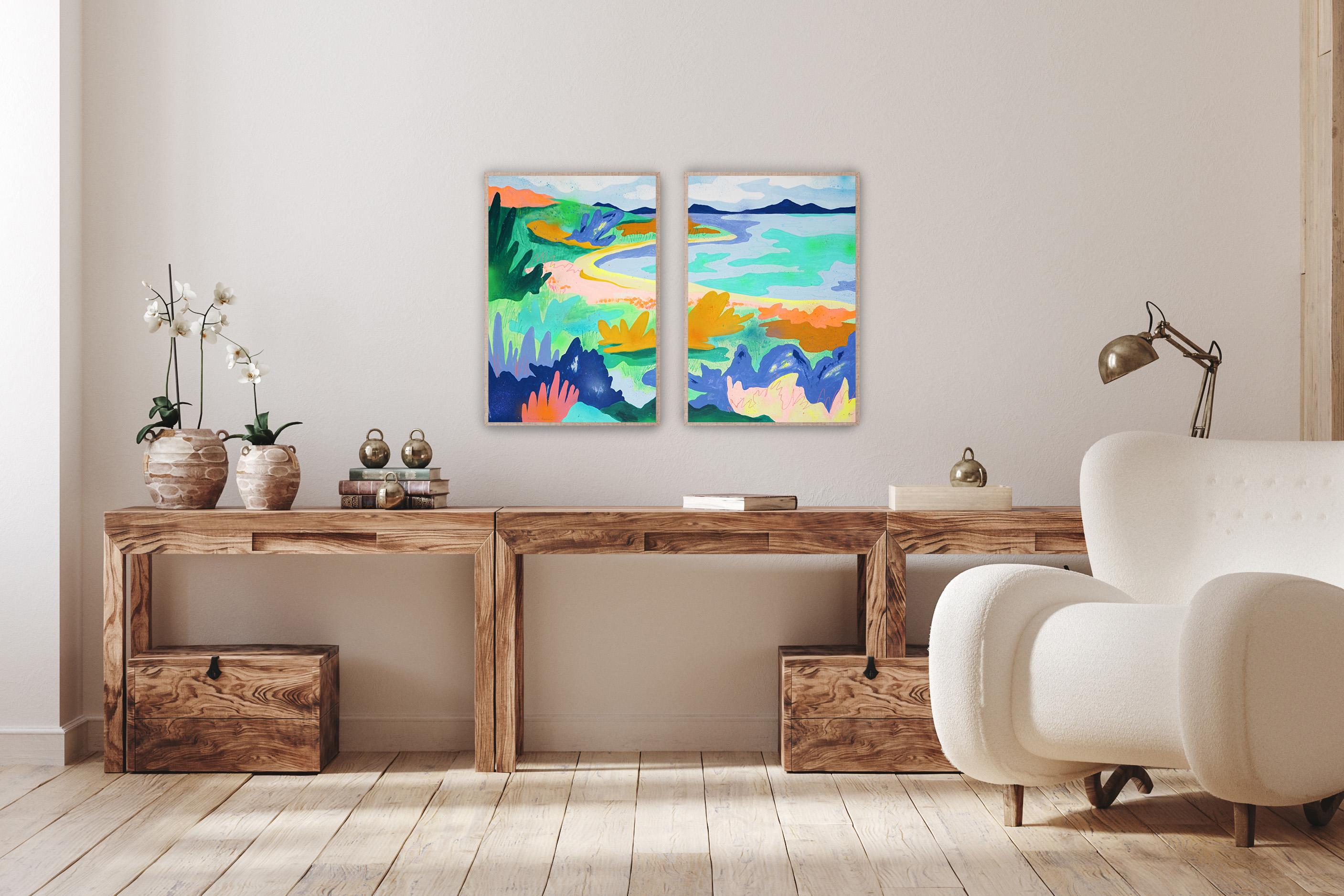 En esta serie, Perrine explora la profunda relación entre la luz y el color, ambos elementos esenciales en su expresión artística. Sin luz, no habría colores, y es a través de la interacción de ambos como intenta comunicar emociones y sensaciones.