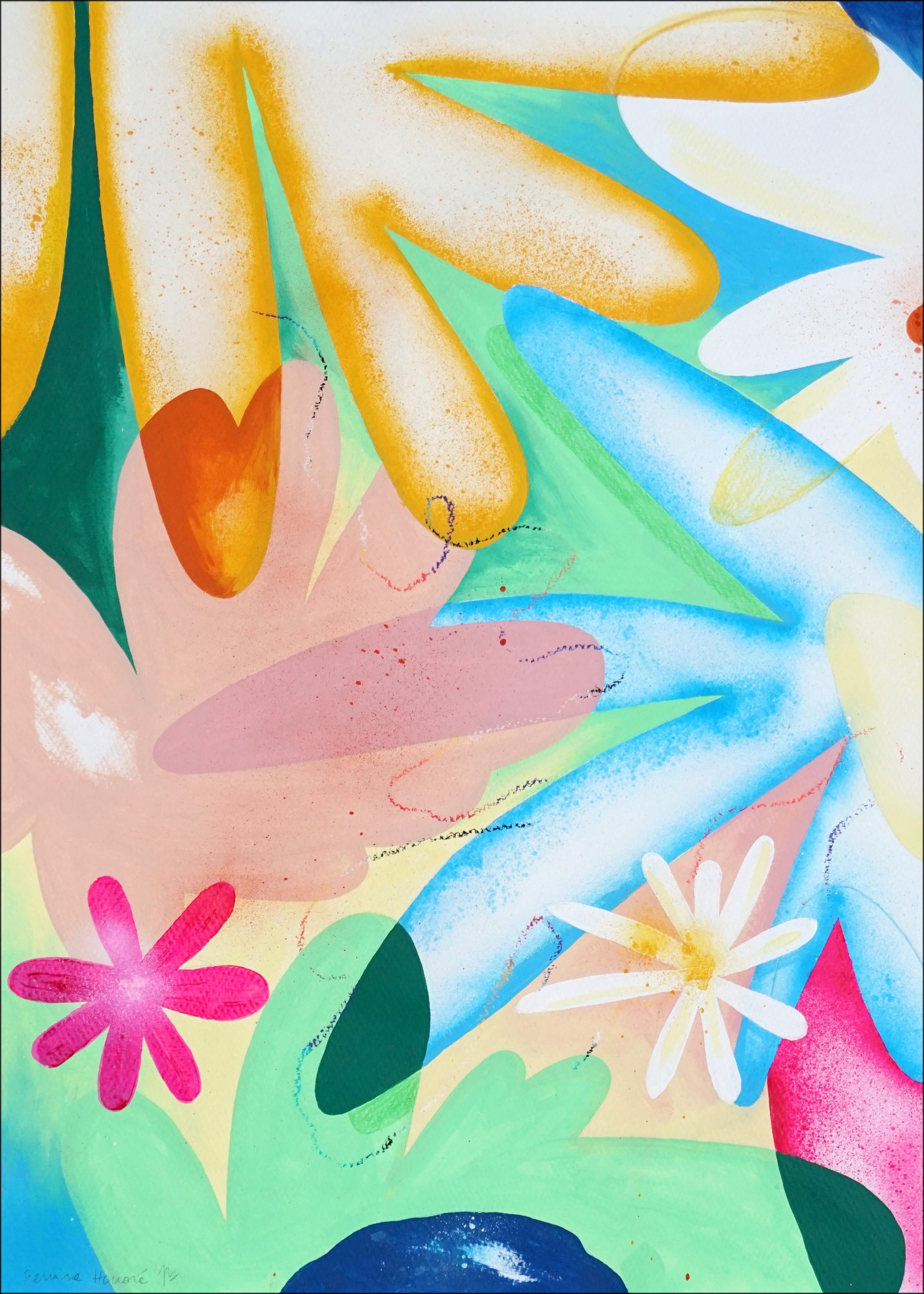 In this series, Perrine explores the profound relationship between light and color, both essential elements in her artistic expression. Without light, there would be no colors, and it is through the interplay of both that she seeks to communicate