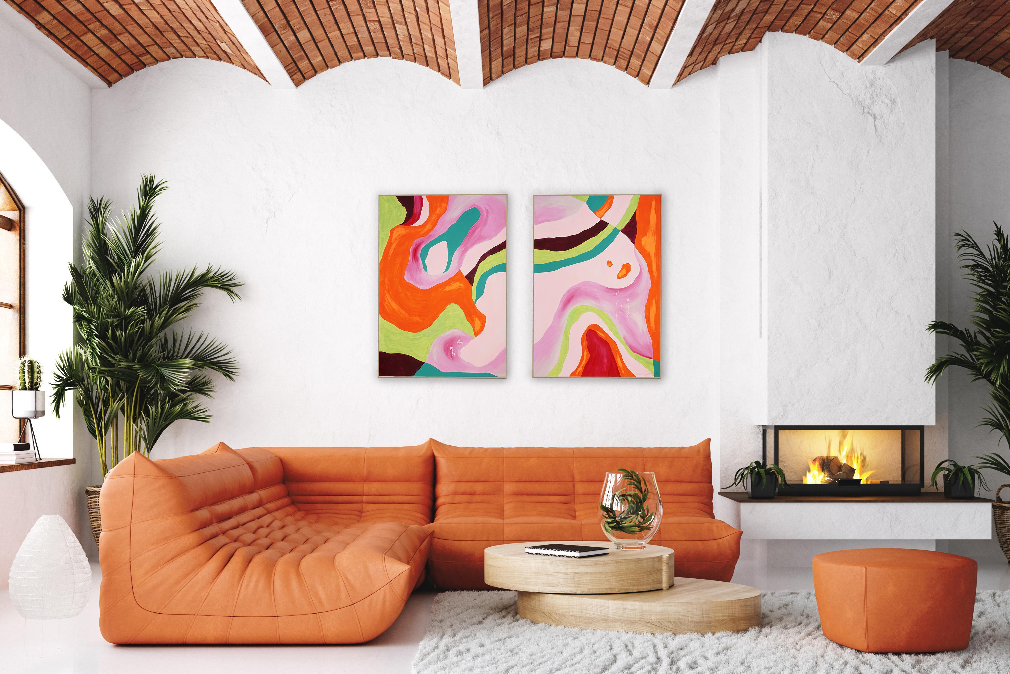 In this series, Perrine explores the profound relationship between light and color, both essential elements in her artistic expression. Without light, there would be no colors, and it is through the interplay of both that she seeks to communicate