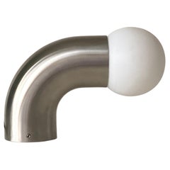 Perry Brushed Stainless Steel Table Lamp - Dimmer switch